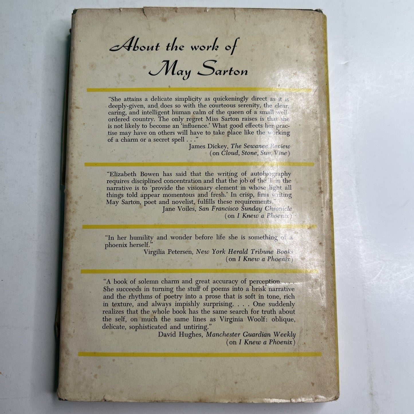 Plant Dreaming Deep 1968 HC DJ 1st Edition By May Sarton W/Letter To Sam Morison