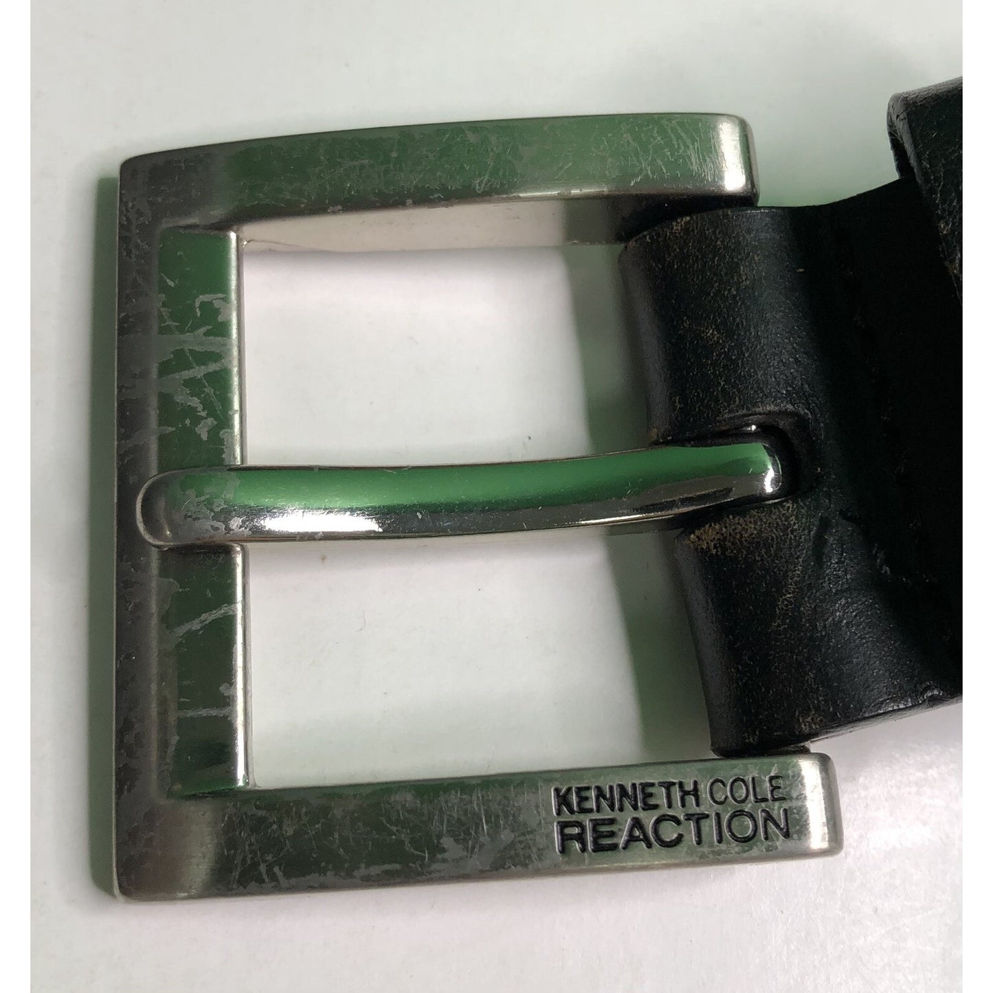 Kenneth Cole Reaction Full Grain Leather Belt With Buckle 41 Inches Long