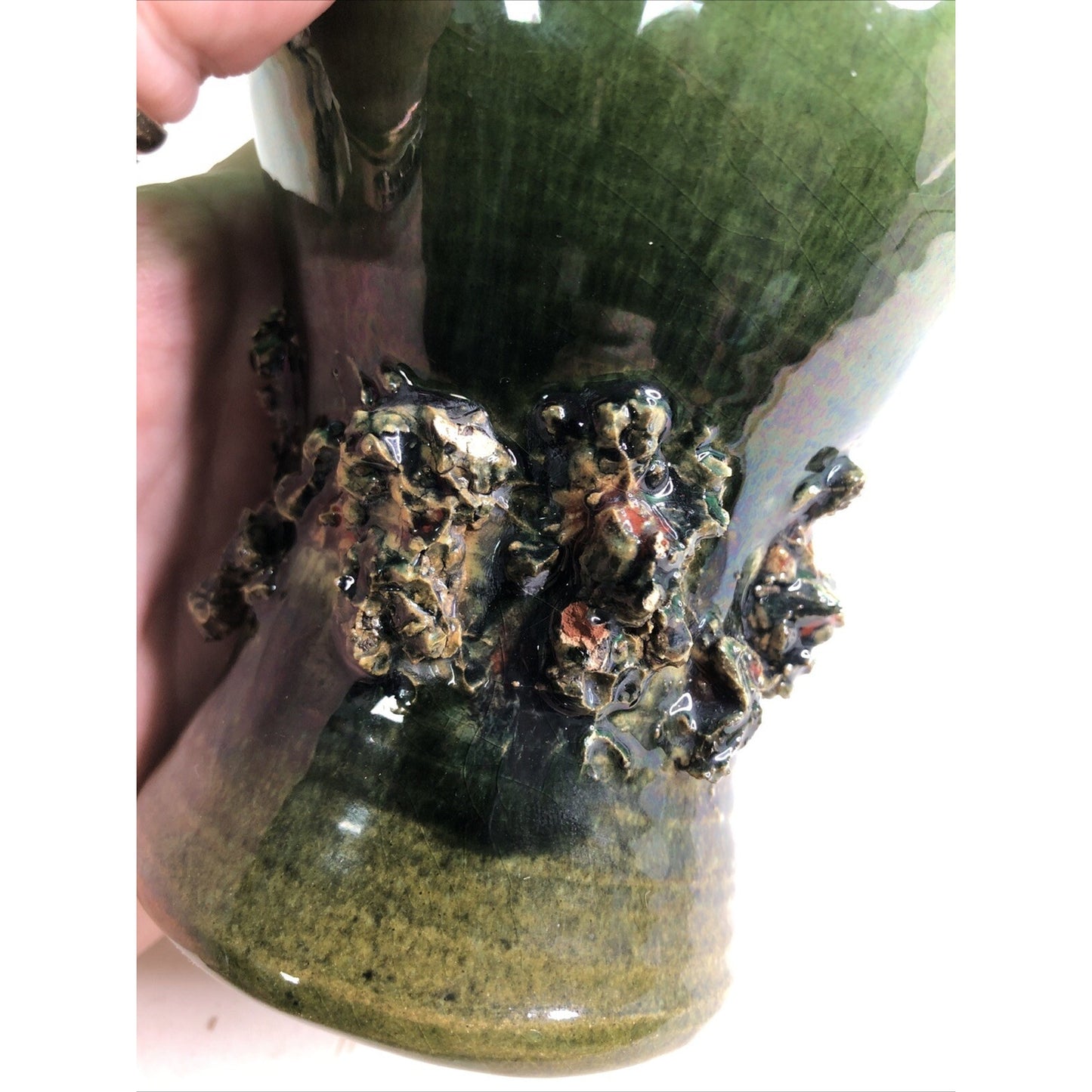 6” Funi Island Lava Rock Pottery Vase Handmade In Iceland Unique Decor Or Gift