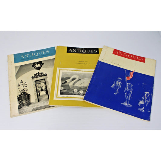 Lot of 3 "Antiques" Magazines ca.1963-64; Identification, Interior Design, Decor