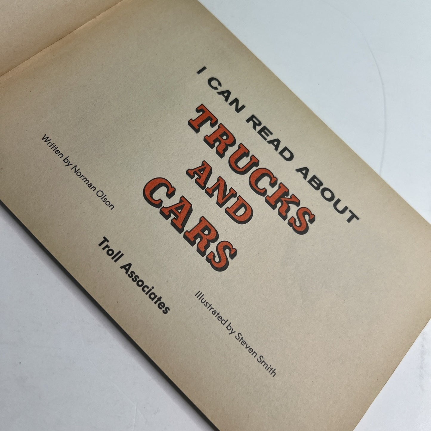 Vintage 1973 Book I Can Read About Trucks And Cars Norman Olson Steven Smith