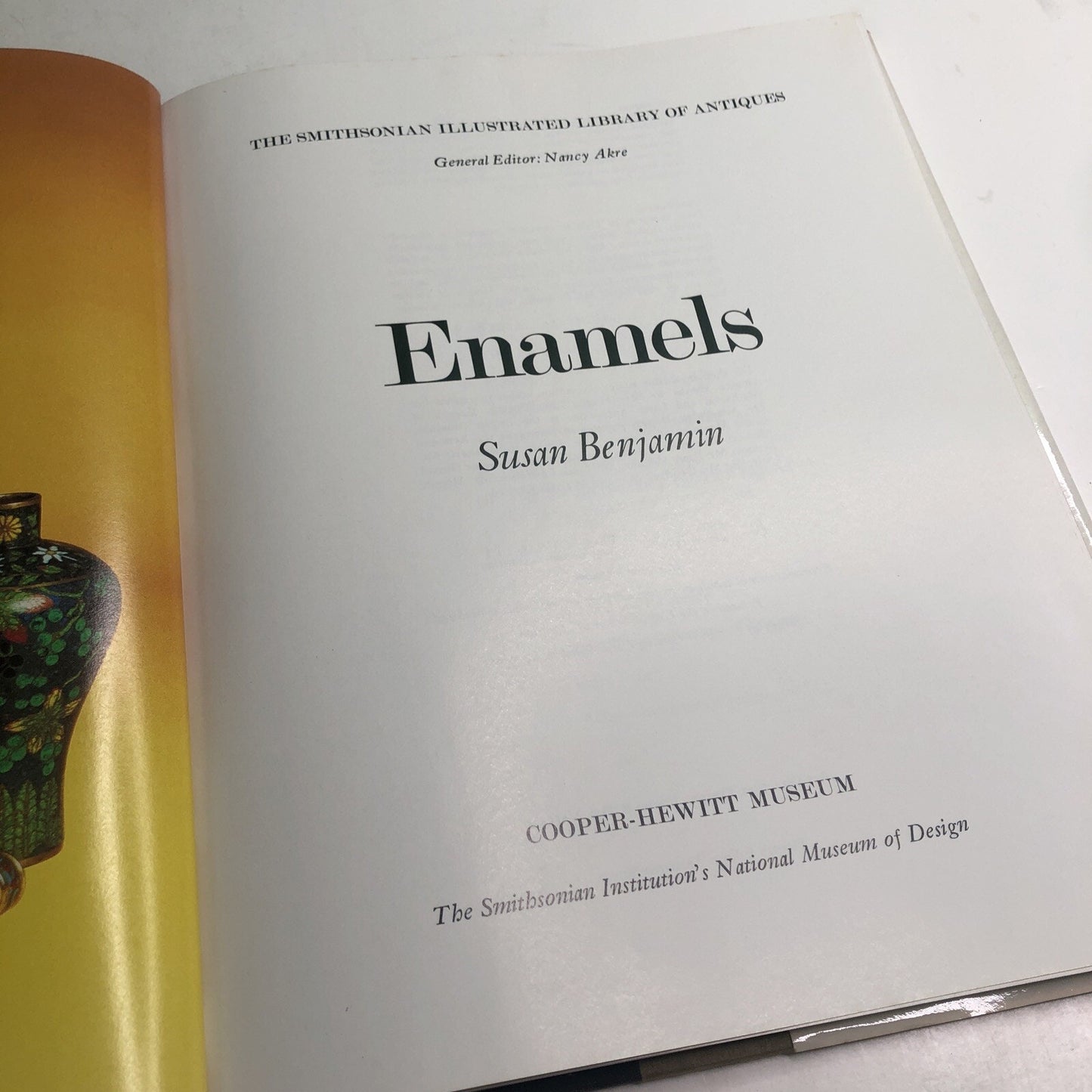 Vintage Smithsonian Institution Book Cooper-Hewitt Museum Enamels - 1983