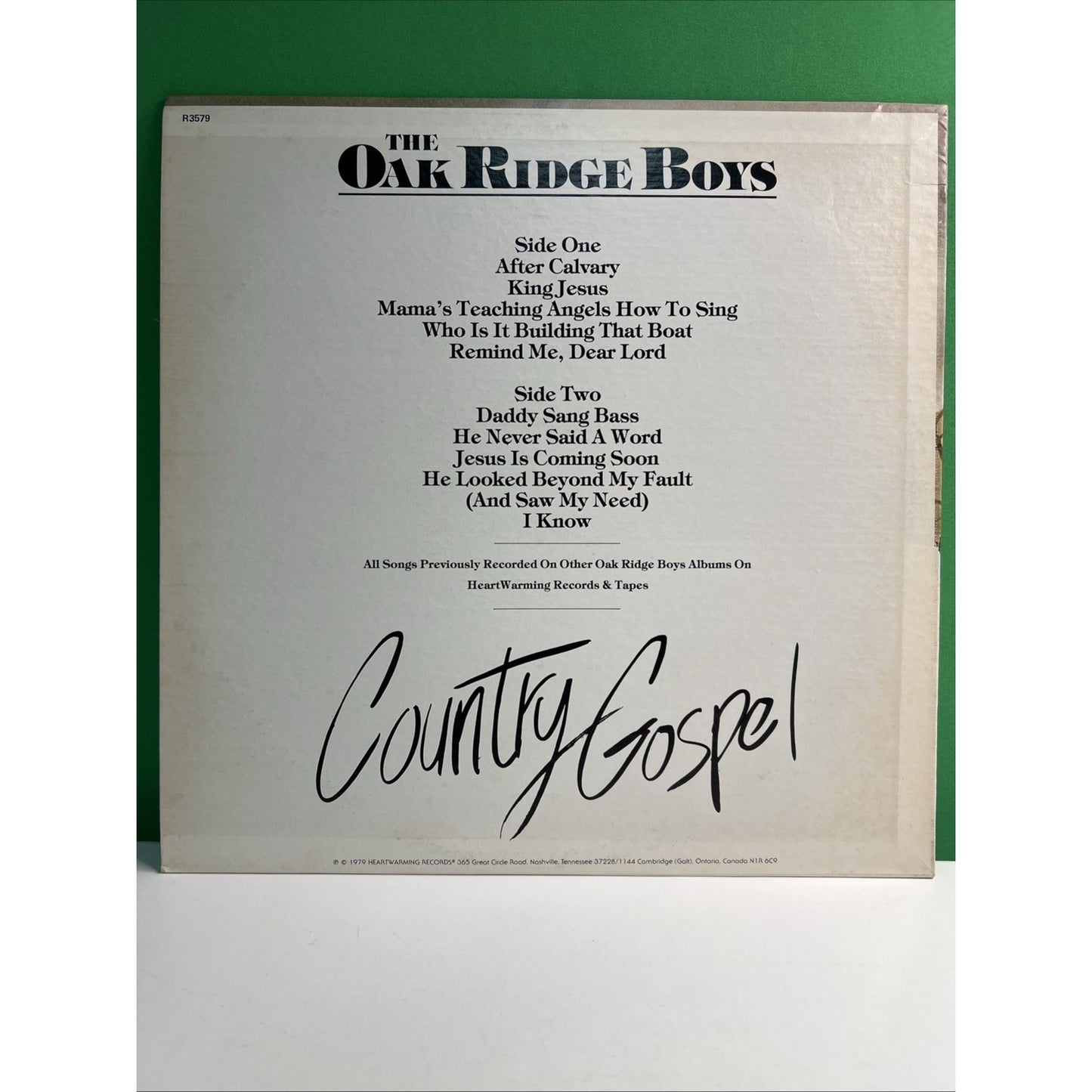 Lot 3 OAK RIDGE BOYS LP Albums Light Country & Street Gospel Heart Warming
