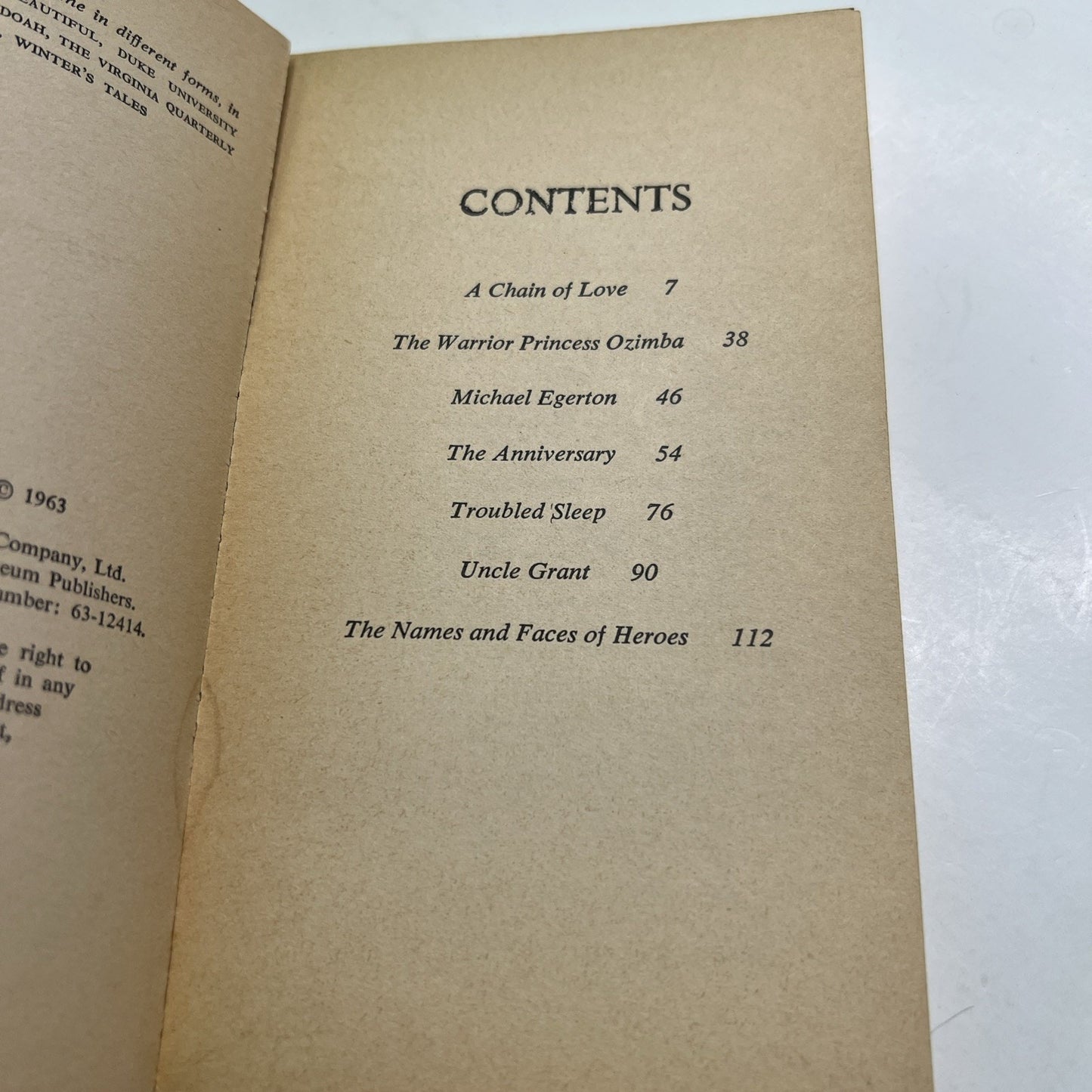 The Names and Faces of Heroes Reynolds Price Avon Paperback 1966