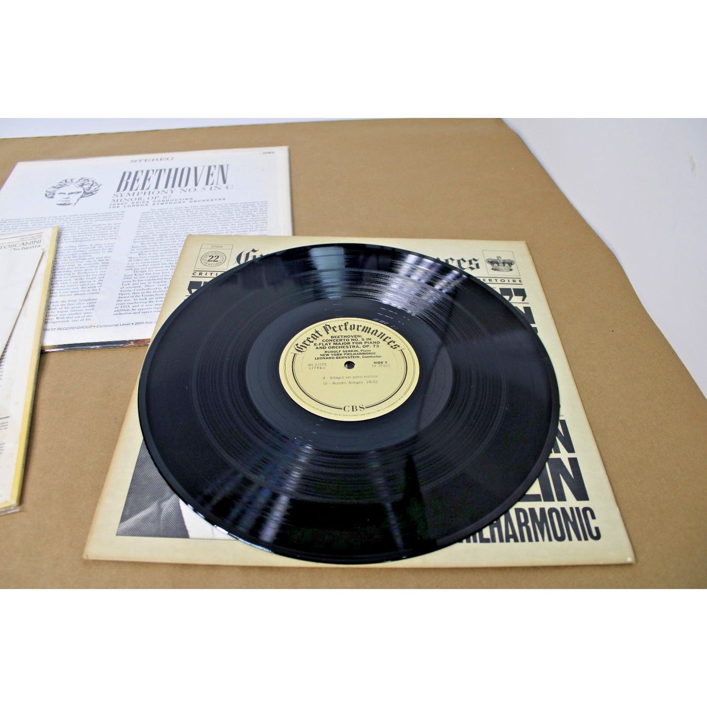 3 Albums Beethoven: Great Performances Bernstein, Serkin, Josef Krips, Toscanini