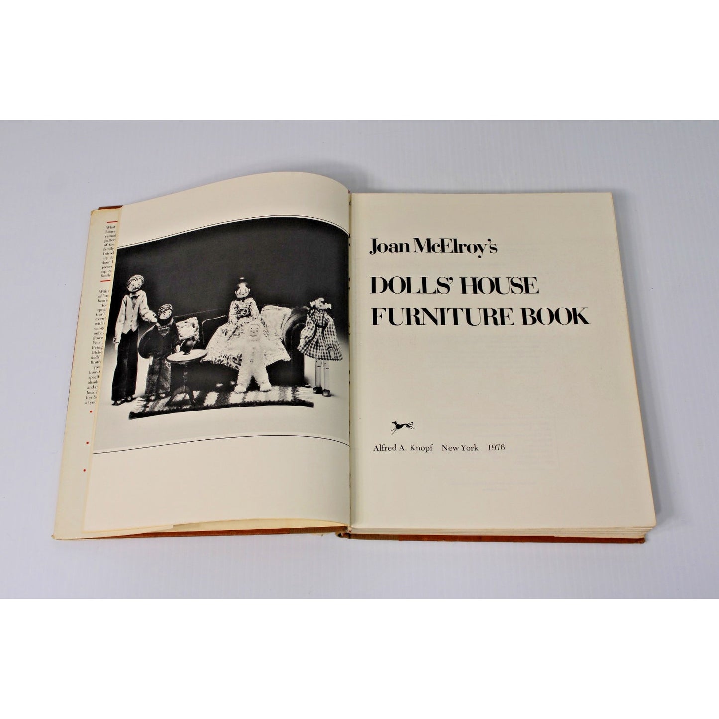 Dolls' House Furniture Book- Joan McElroy, 1976 HC/ DJ 1st Ed. Craft Instruction