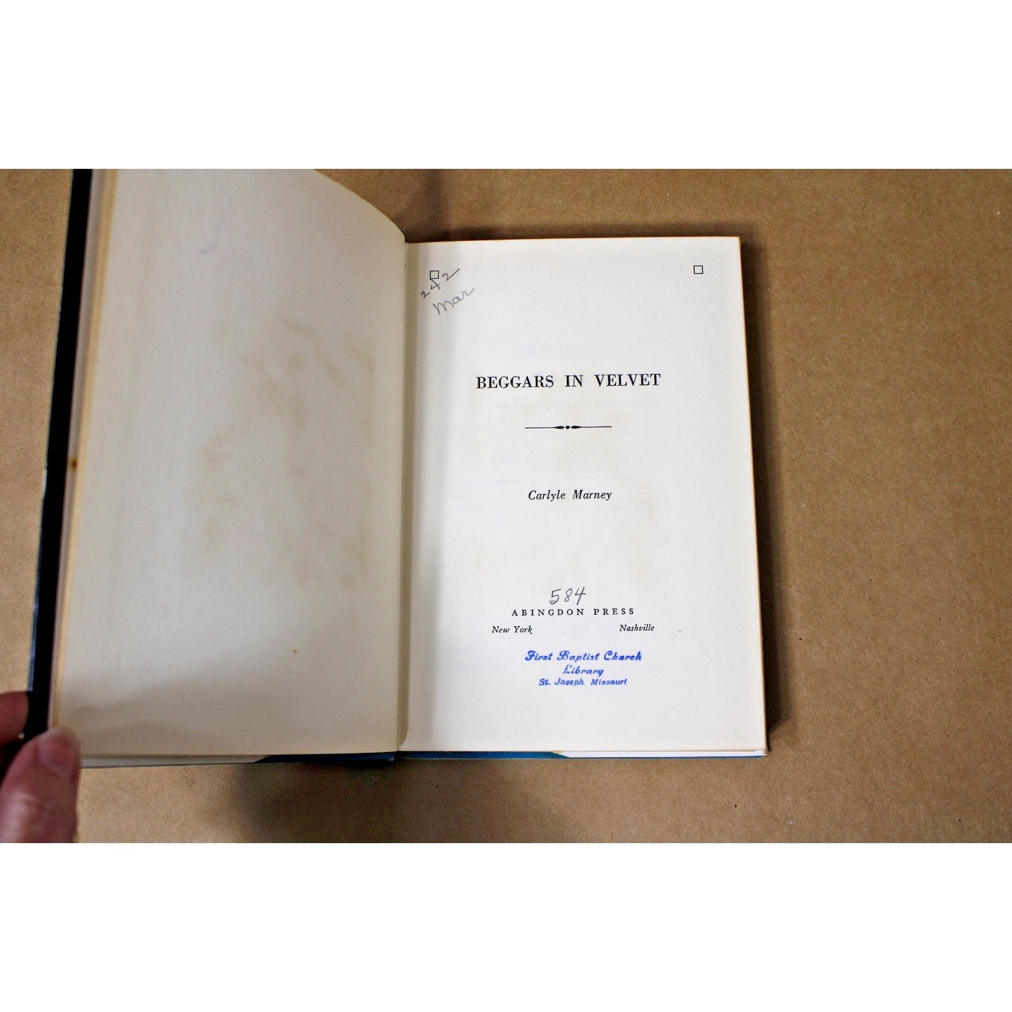 Beggars in Velvet by Carlyle Marney, 1960 TV Pastor, Influental Spiritual Leader