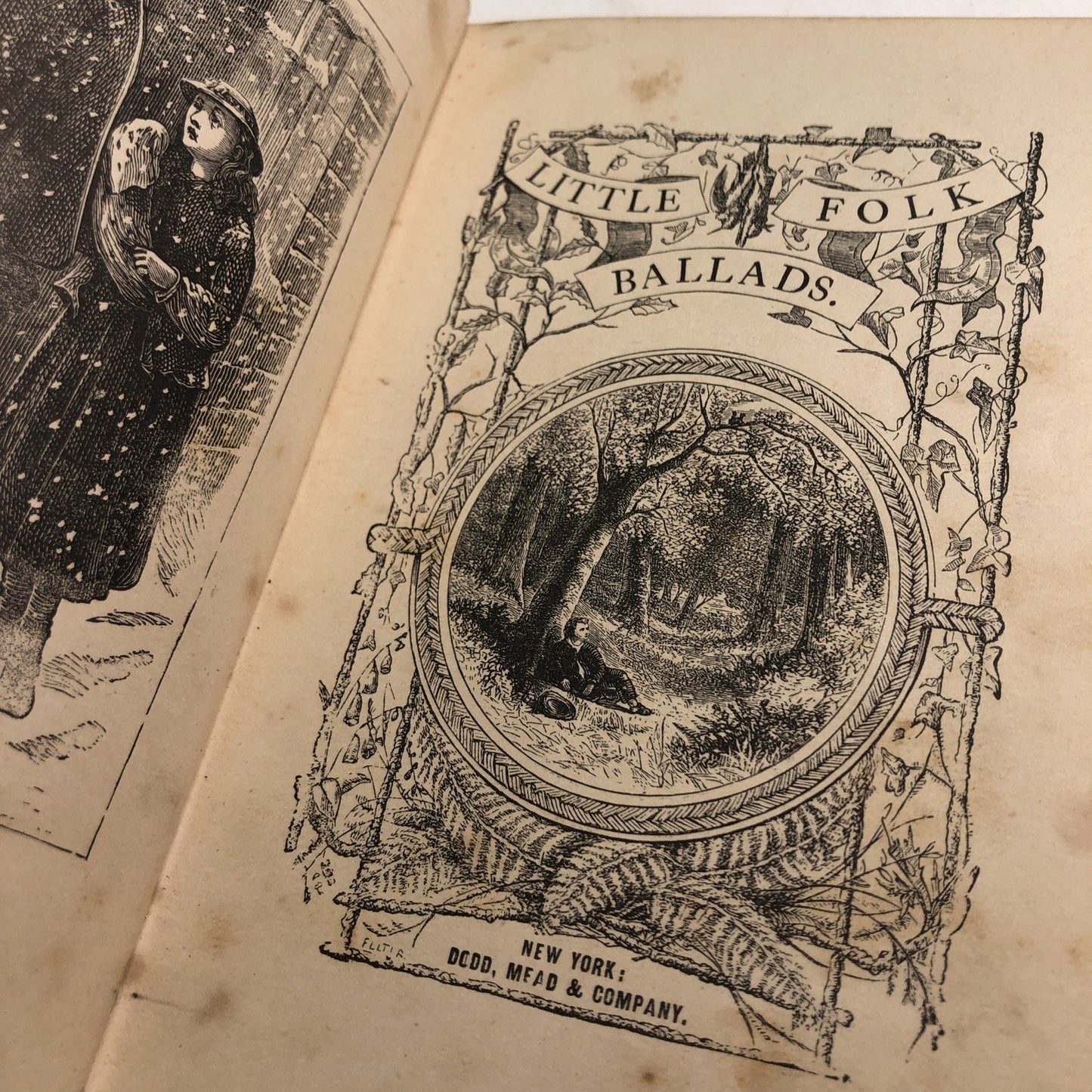Antique Book Little Folk Ballads Dodd, Mead & Company Circa 1877 HC Illustrated