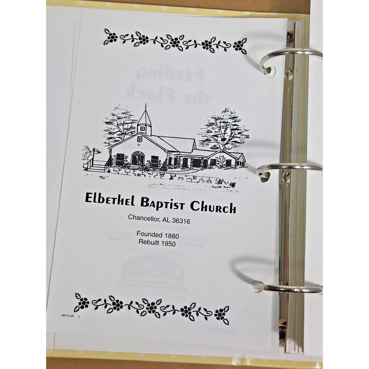Vintage El Bethel Baptist Church Cookbook Feeding the Flock- Chancellor, AL