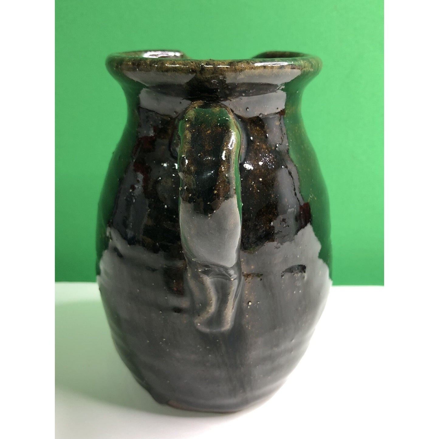 Signed Grace Nell Hewell (1933-2016) Folk Art Pottery Pitcher Georgia Potter