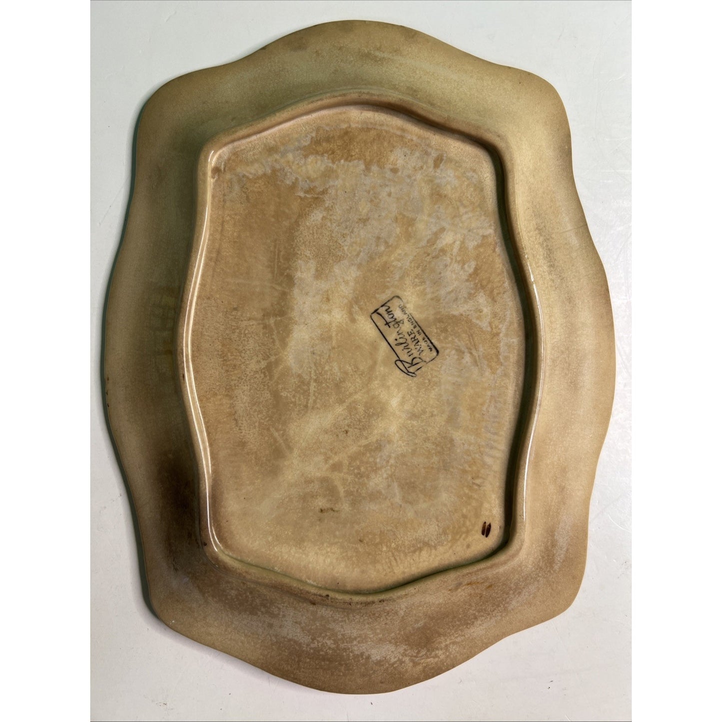 J Shaw & Sons Burlington Ware England "Devon Cobb" Cottage Butter Dish w/Lid