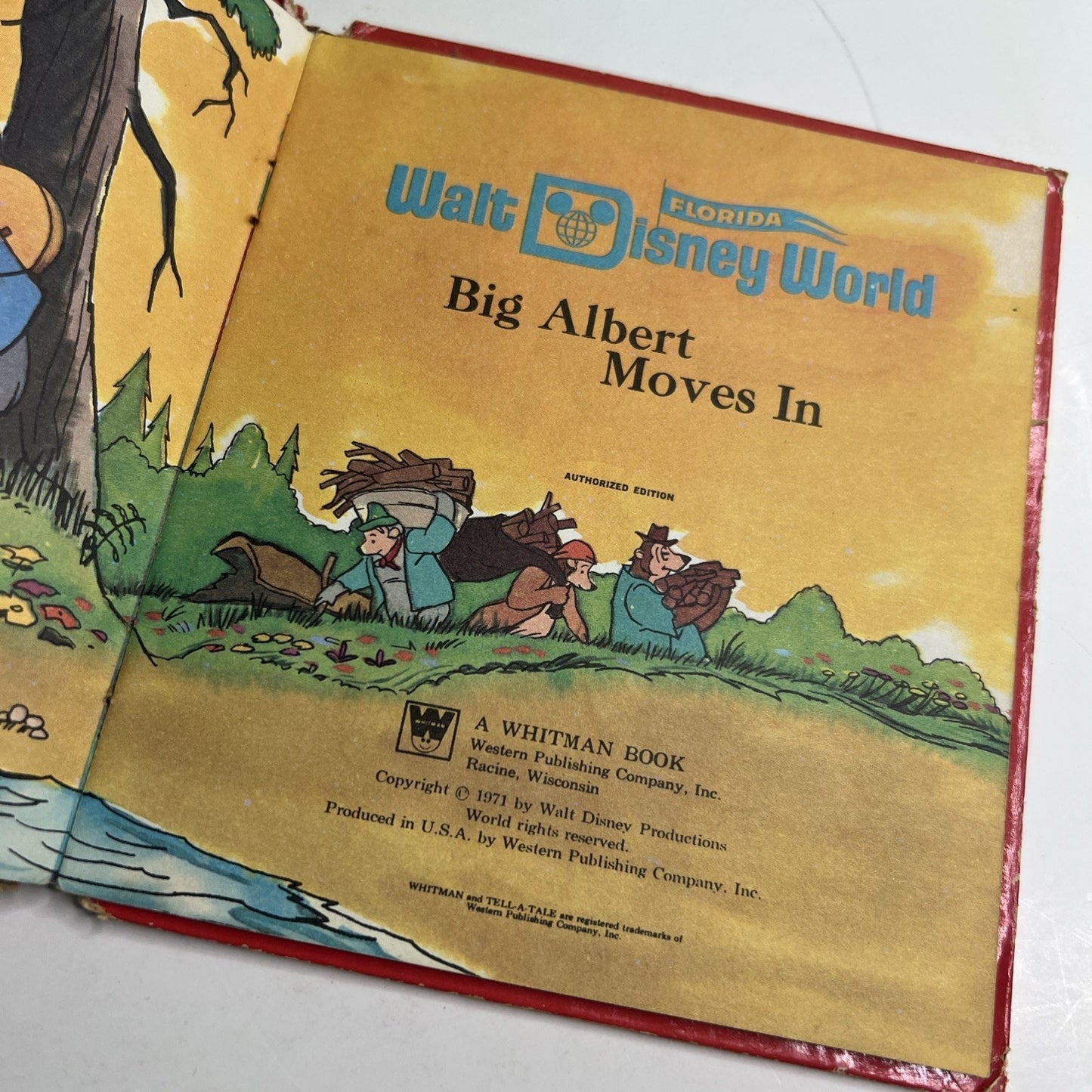 Vintage 1971 Tell-A-Tale Series Walt Disney World Florida Big Albert Moves In