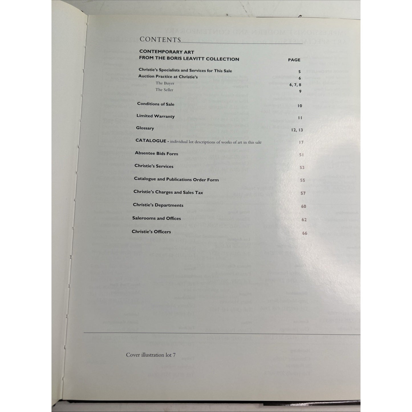 Contemporary Art Boris Leavitt Collection Christie's Auction Catalogue 1996 HCDJ