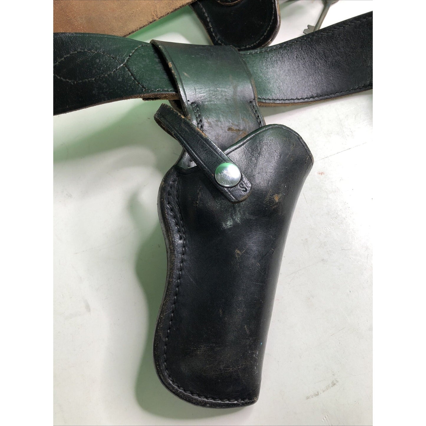Vintage Brauer Bros. Black Leather Service Belt 42 Bucheimer Accessories Holster