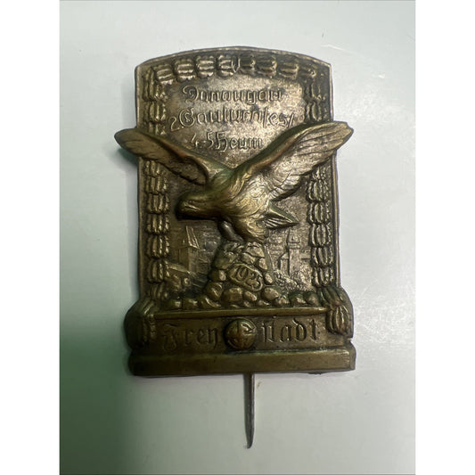 1925 Bronze Tinnie Badge 2nd District Gymnastics Festival Freystadt Third Reich