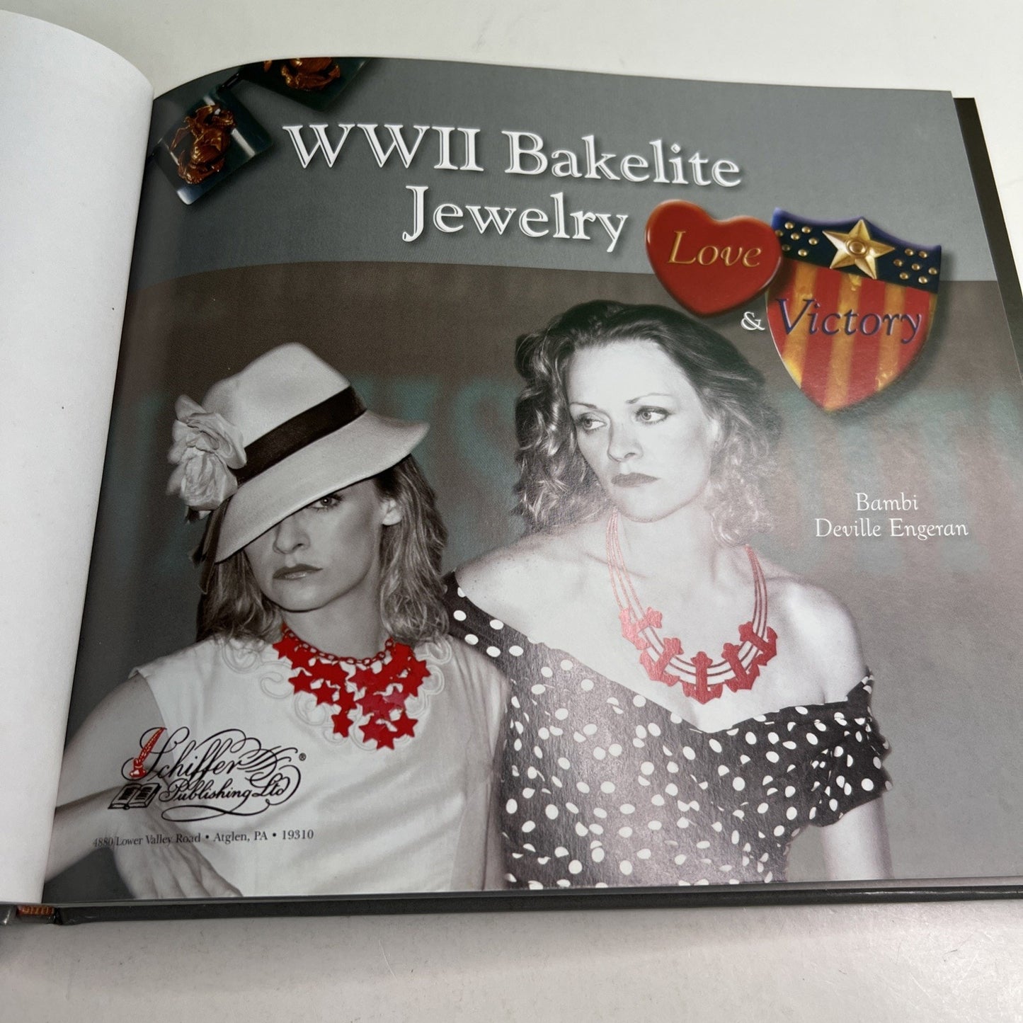 Autographed WWII Bakelite Jewelry Love and Victory Book - Bambi Deville Engeran