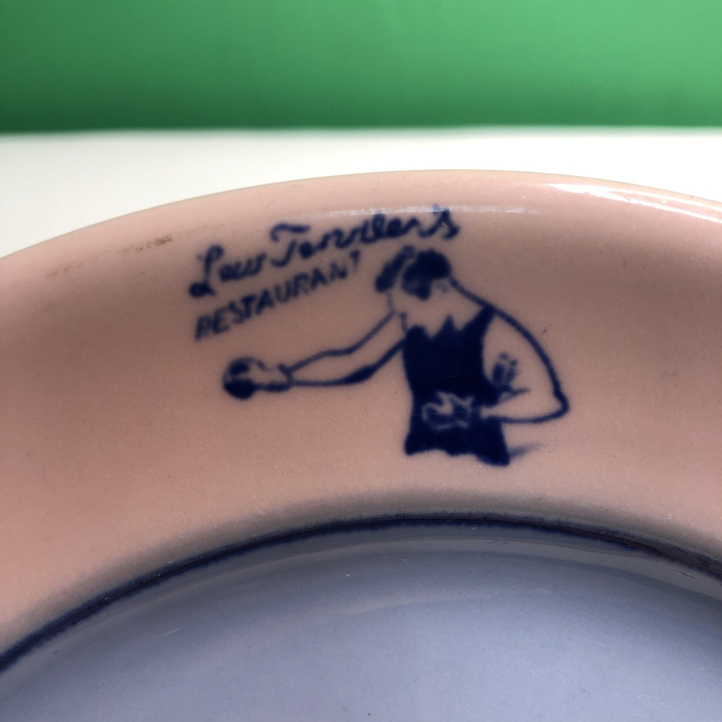 Old Rare LEW TENDLER’S RESTAURANT PLATE 8” Diameter Jewish Boxer Boxing