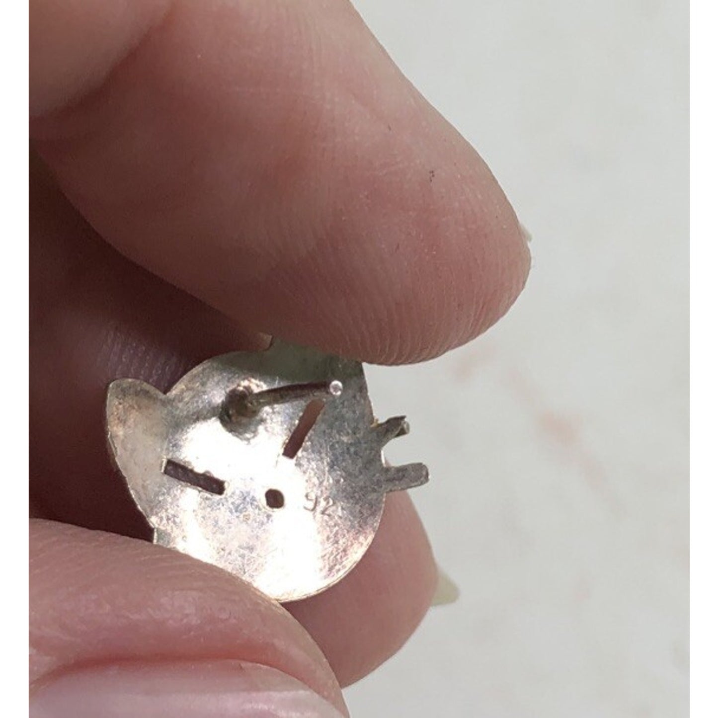 Vtg Mexican Silver .925 CAT EARRINGS Pierced Post Kitty Kitten Feline