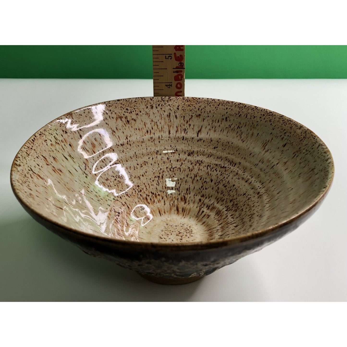 Vintage Studio Art Pottery BOWL Signed NOBLE Drip Glaze