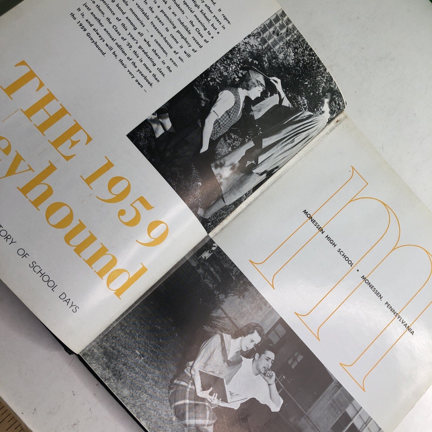 1959 GREYHOUND YEARBOOK Monessen Pennsylvania PA High School