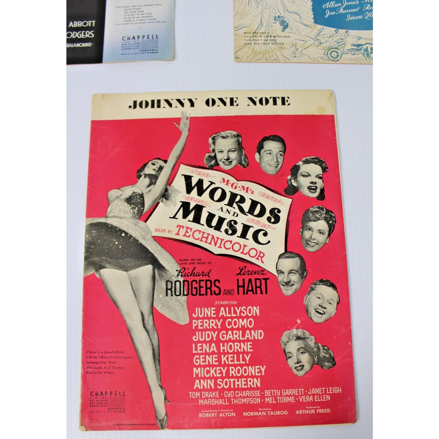 5 Pc. Vintage Rodgers & Hart Sheet Music- 1930s & 40s Broadway & Film