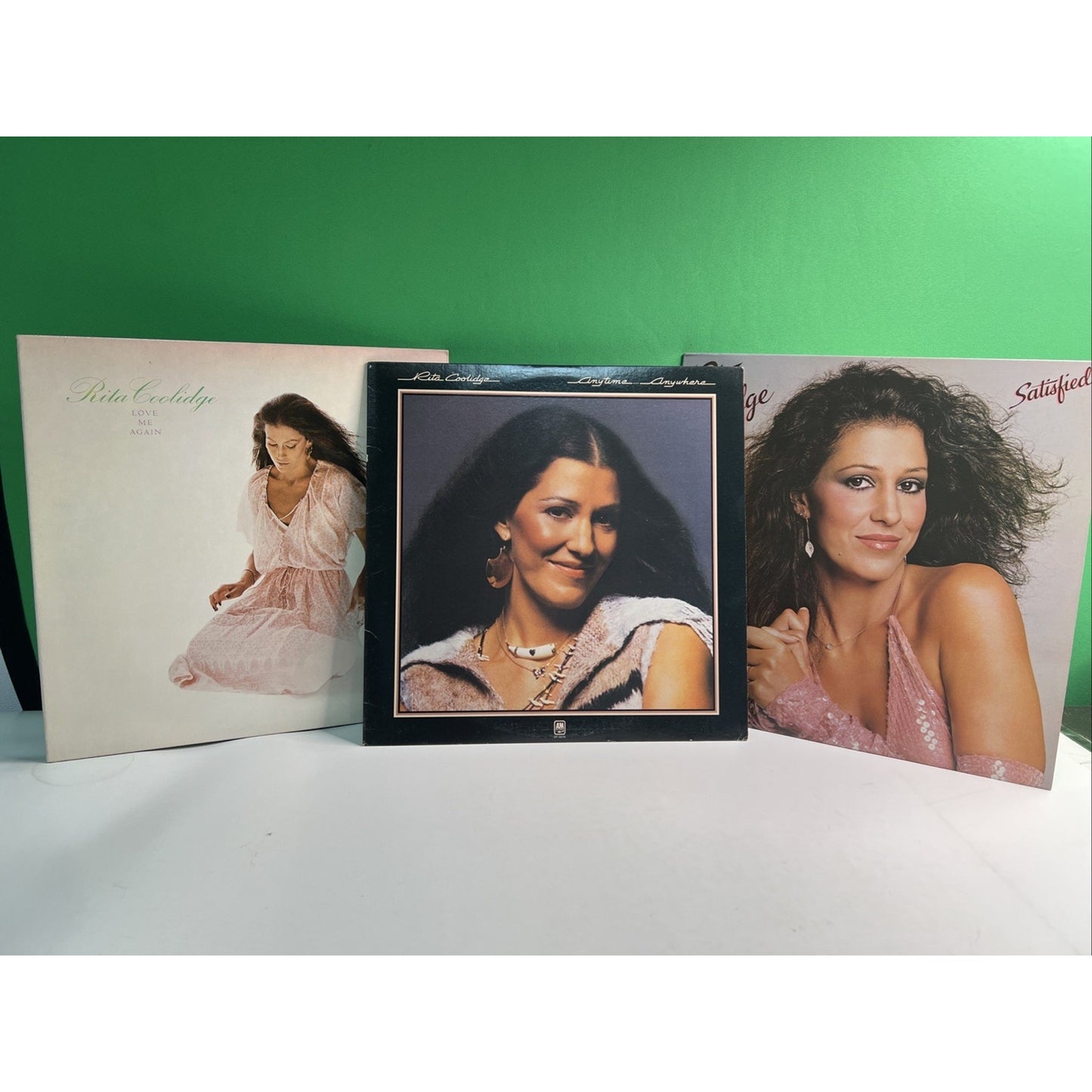 Lot 3 Vinyl LP Records RITA COOLIDGE Love Me Again, Satisfied, Anytime Anywhere