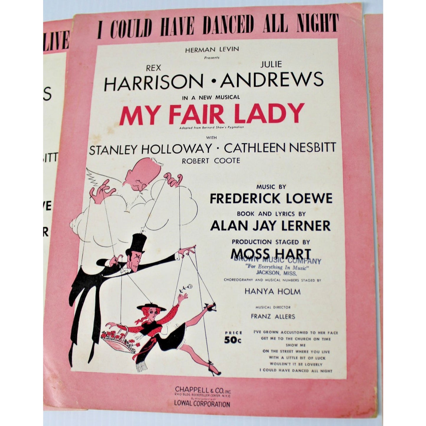 12 Pc Vintage Sheet Music: Lerner & Loewe, Rodgers & Hammerstein