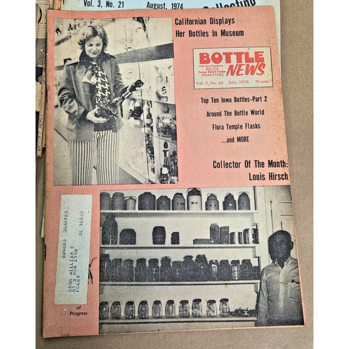 Vintage Bottle News Relics & Primitives Magazine Lot 1974-1976 Bulk Run of 20