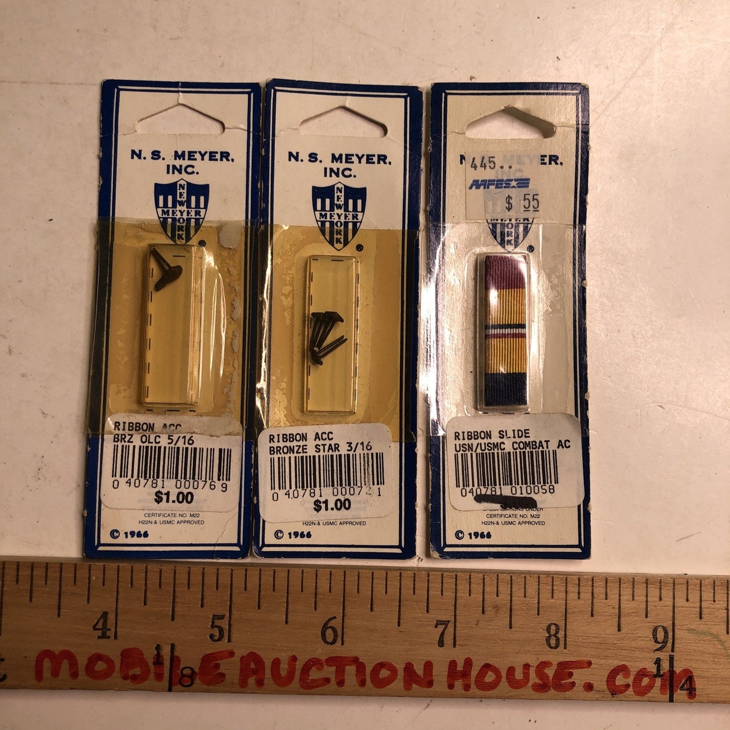 Lot Military Insignia Bronze Star OLC Ribbon Slide Bar Holder