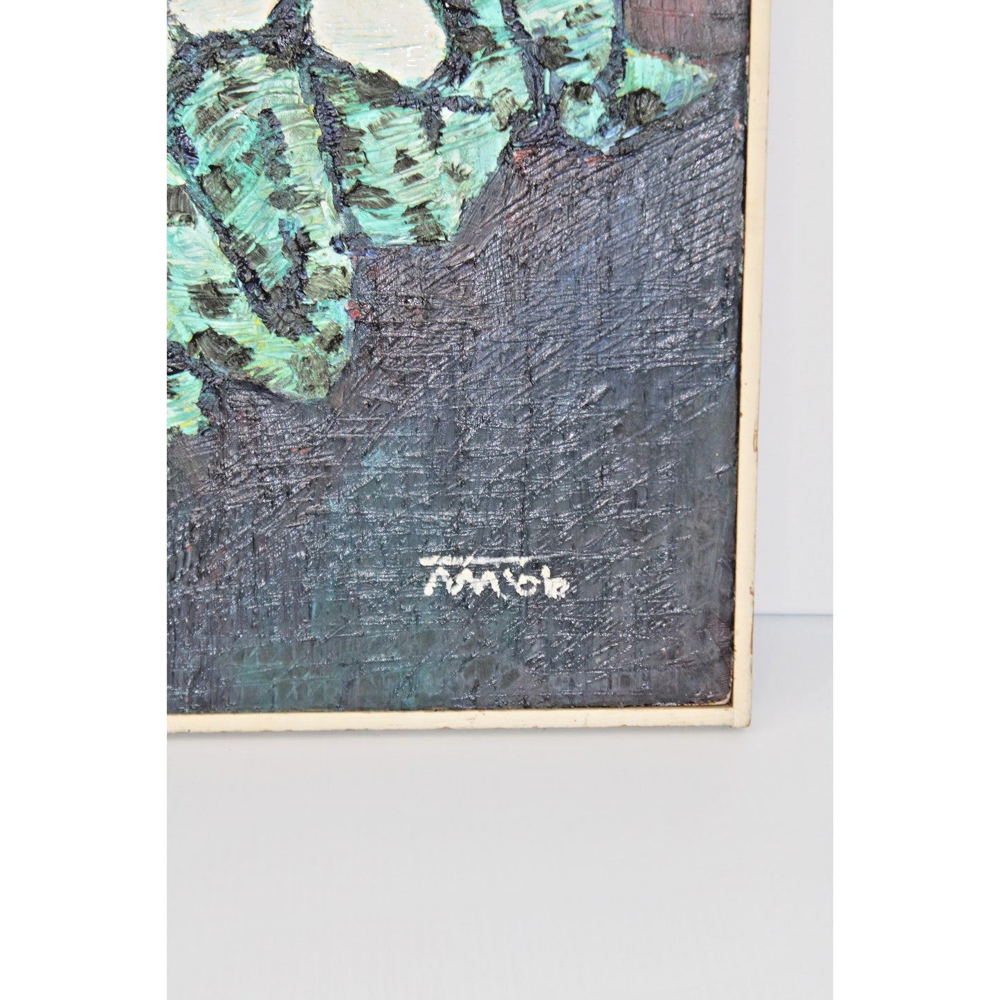 Heavy Impasto Mid-Century Oil on Canvas by New Orleans Artist Ron Reddick 29x23