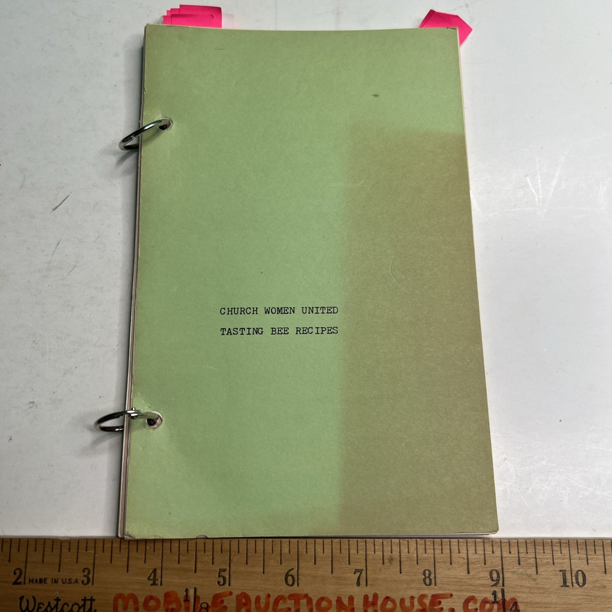 1983 Mid-Cities Unit Of Church Women United Tasting Bee Recipes Cookbook
