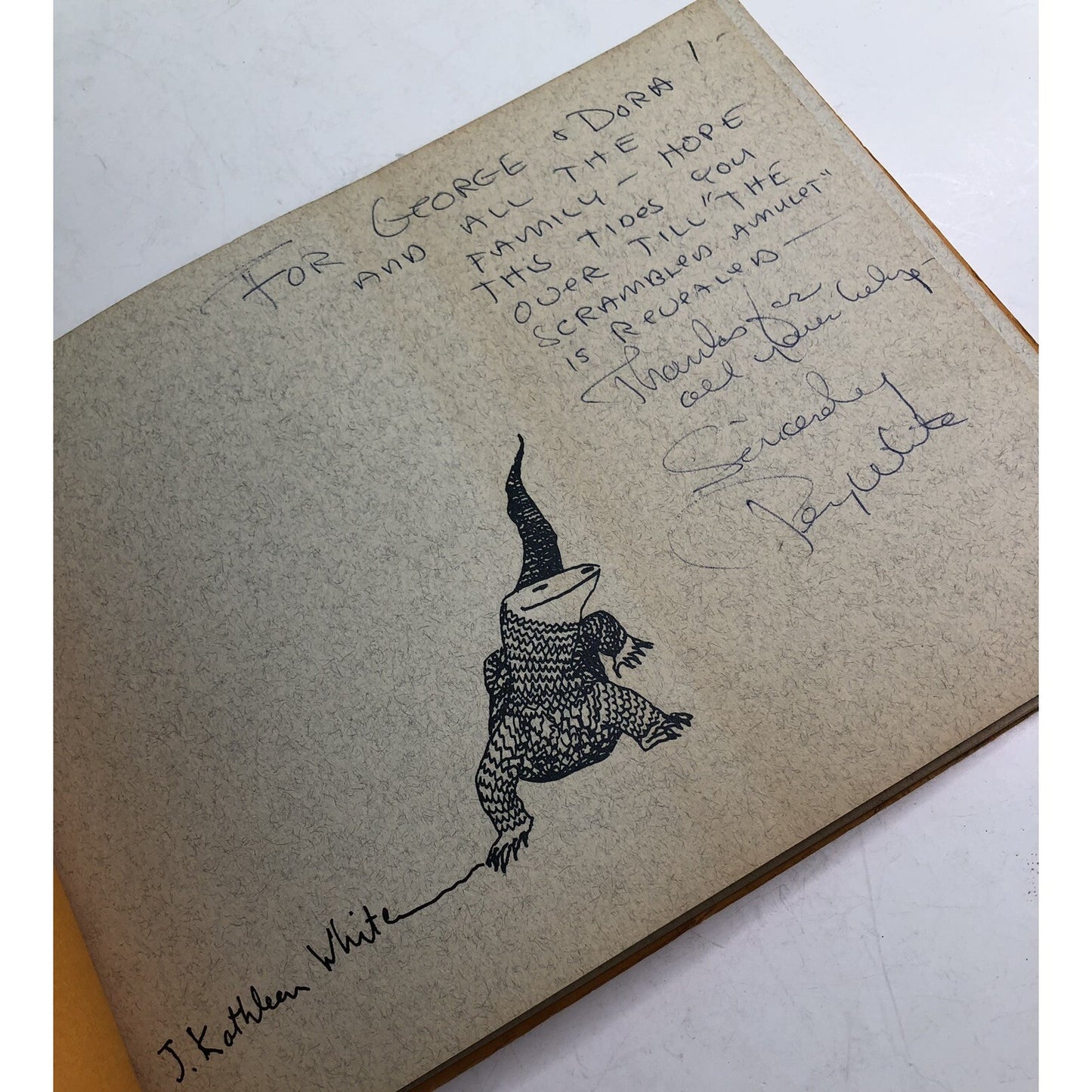 1982 The Komodo Dragon by J. Kathleen White Purgatory Pie Press Signed RARE
