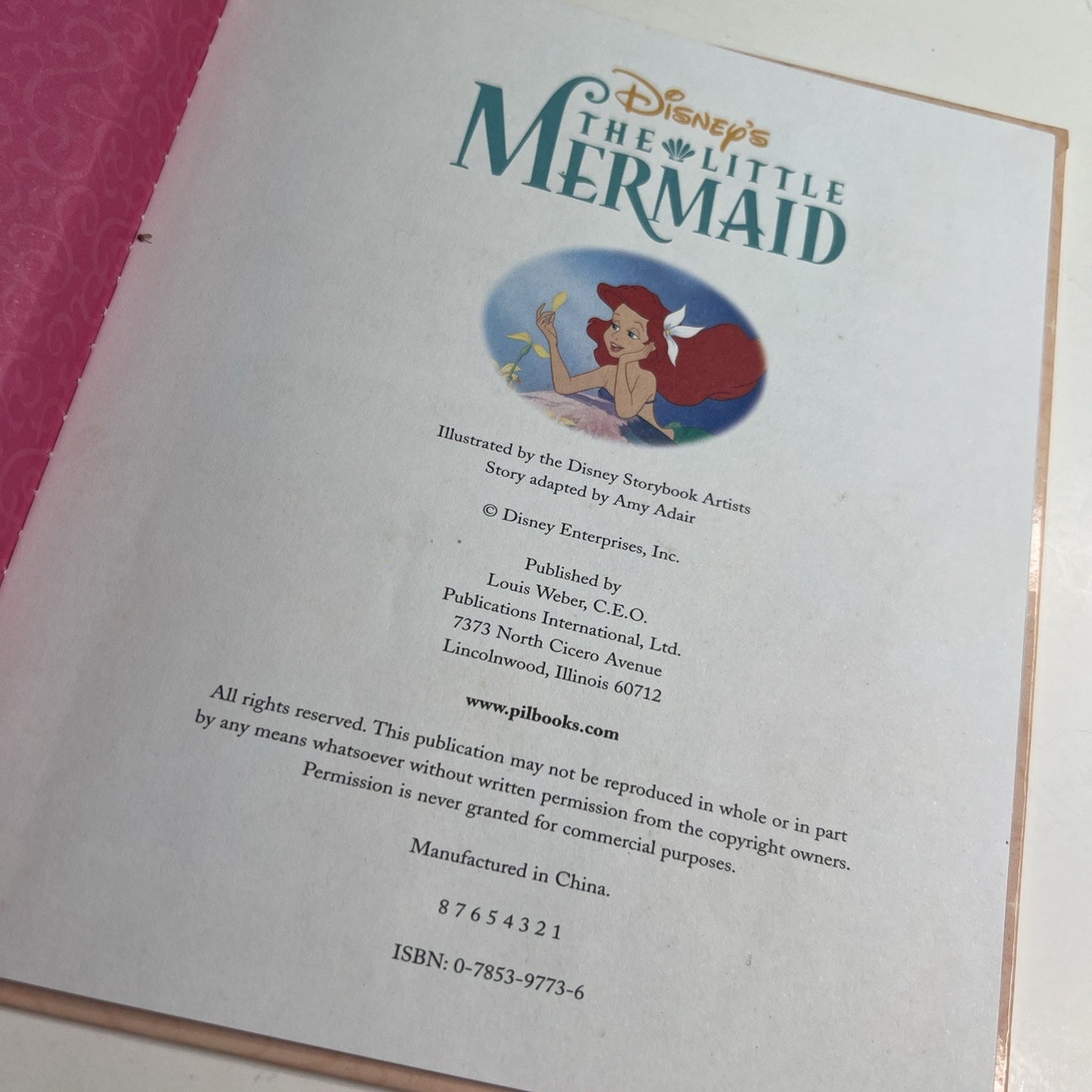 Walt Disney’s Classic (2003) The Little Mermaid Children's Book Hardcover