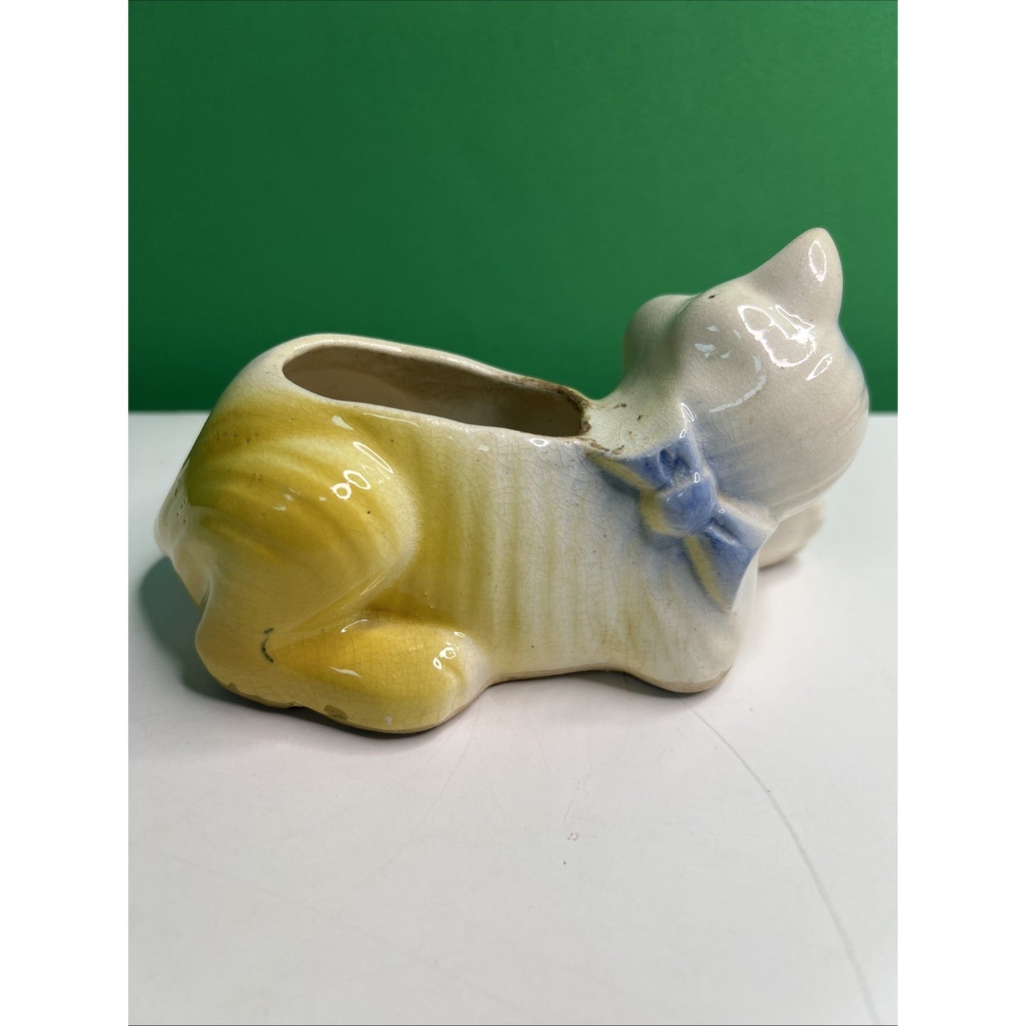 Vintage McCoy Pottery Ceramic Cat Planter Made In USA No. 37