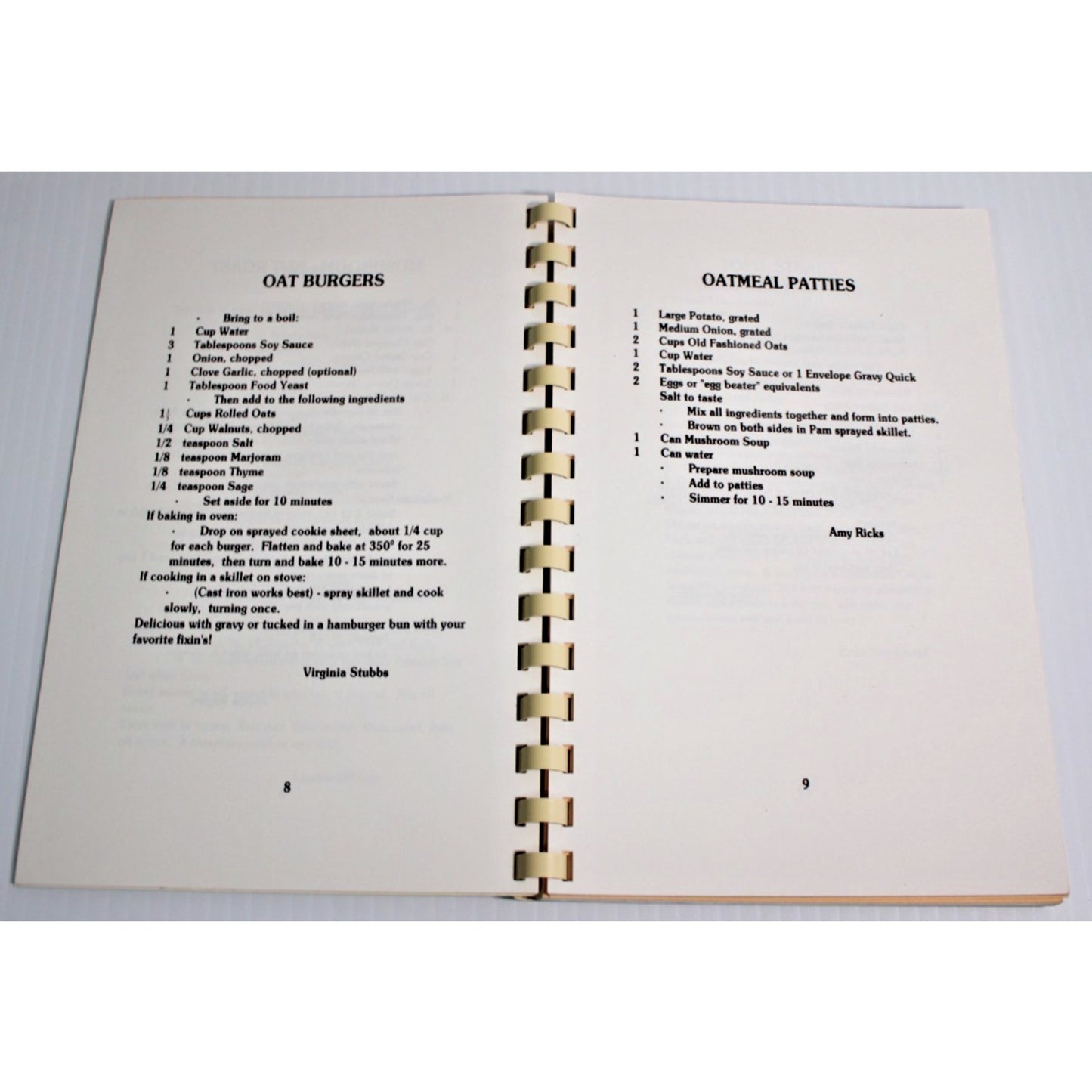 Vintage Westminster Seventh-Day Adventist Church Cook Book Vegetarian Recipes