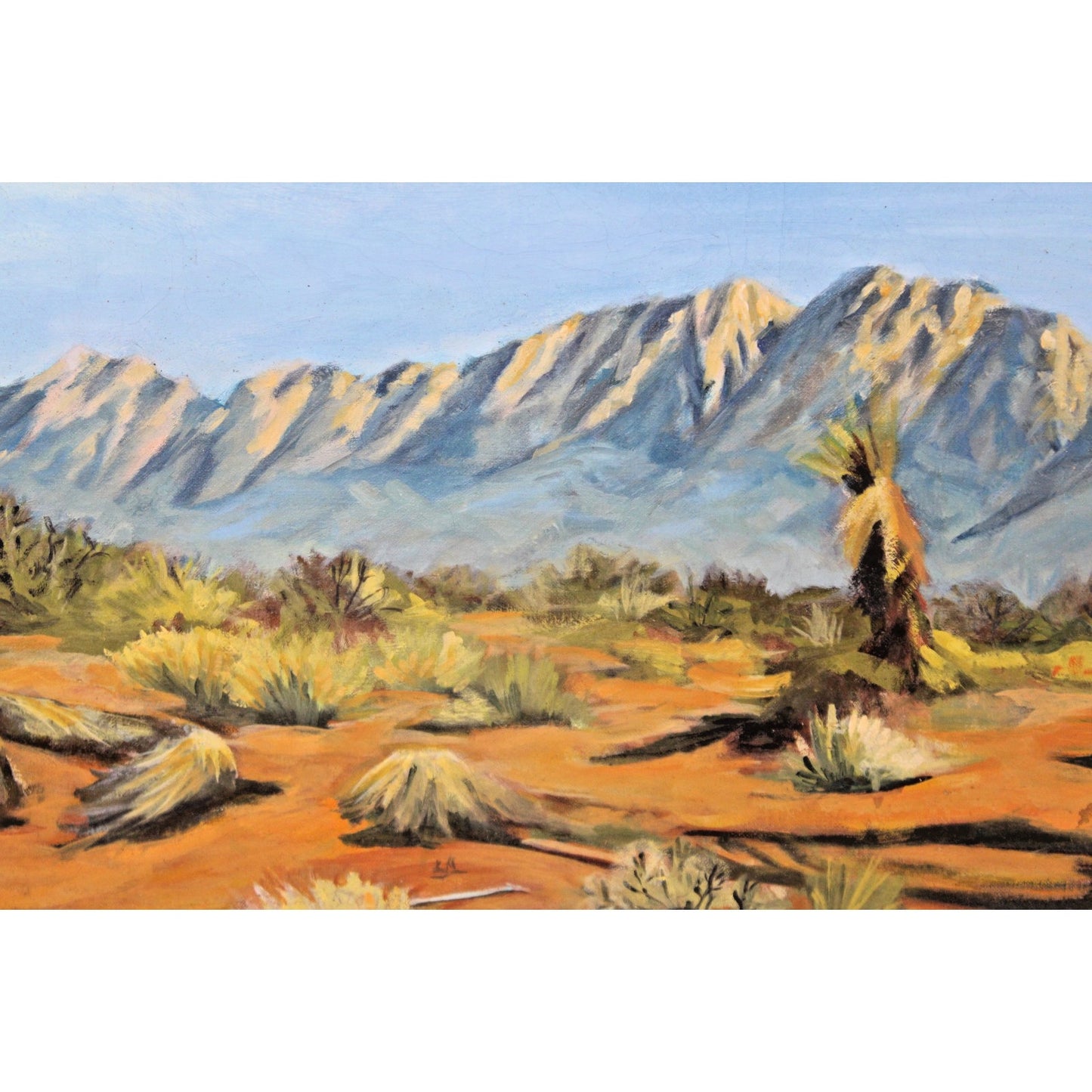 Vintage Desert Landscape Painting- Signed M.L. Murdock, Framed 31.5" x 24.5"