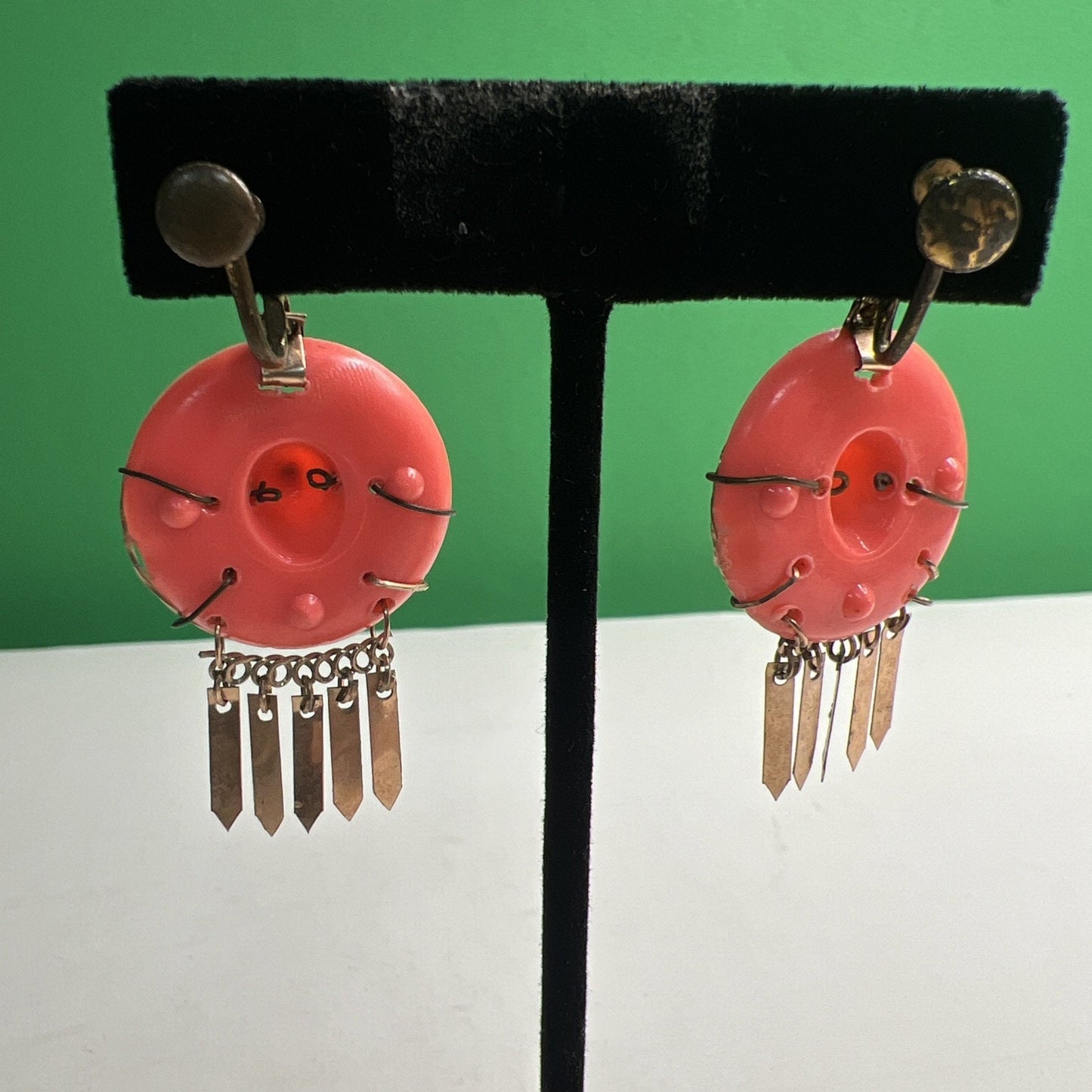Vintage Sombrero Screw Back Earrings