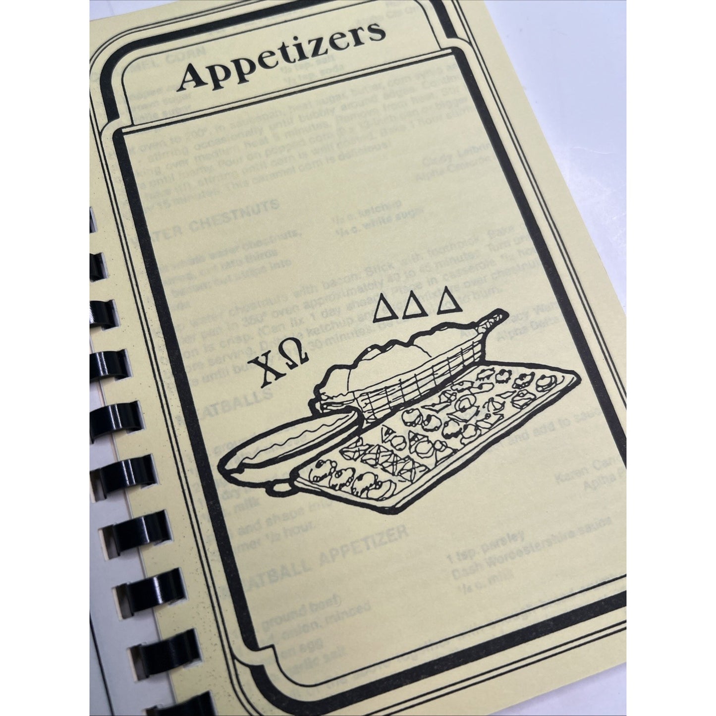 1989 Cookbook From The Kitchen Of Panhellenic Recipes Fraternity Sorority