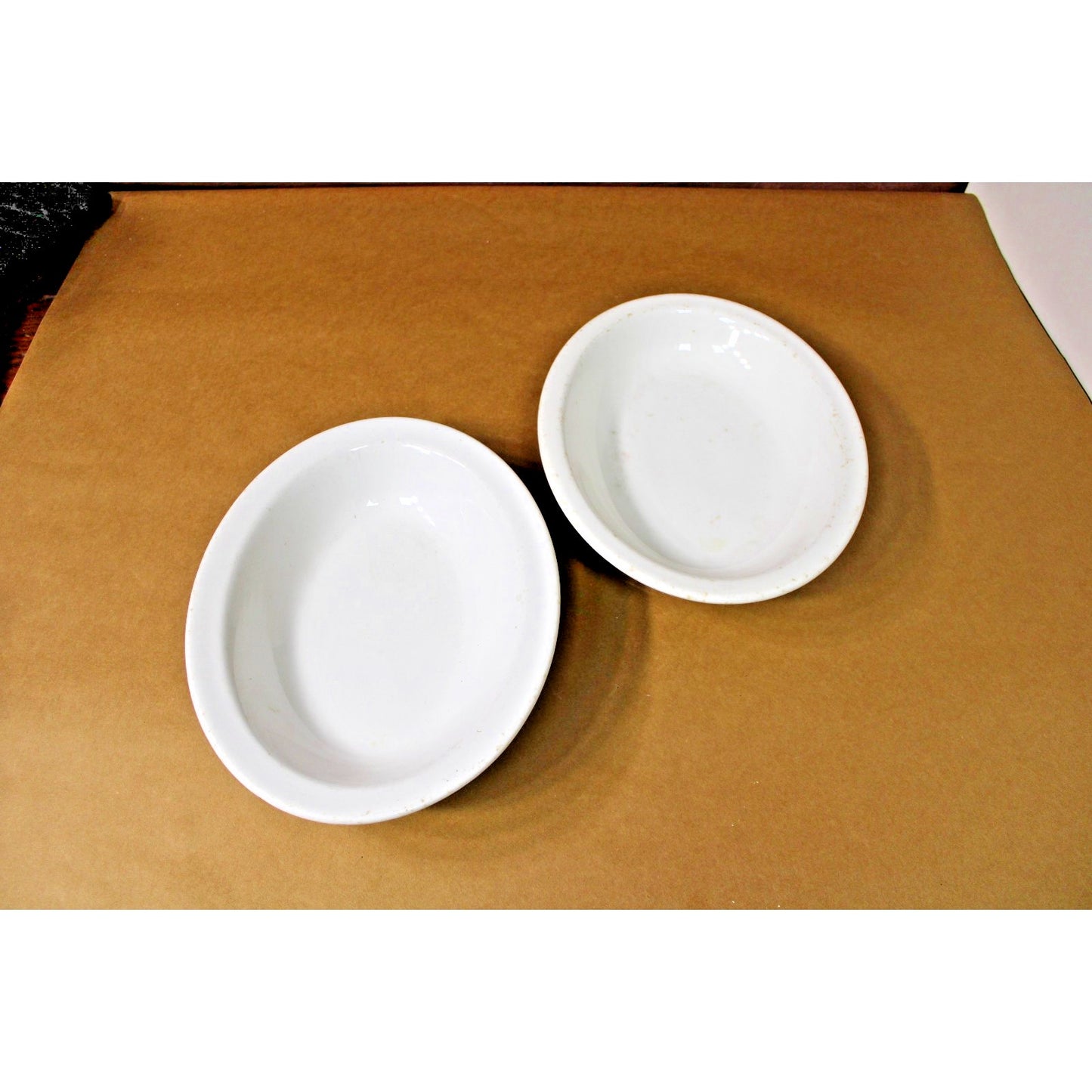 Vintage Shenango Oval Serving Bowls Pair USQMC Quartermasters Rare 12" x 9.25"