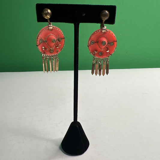 Vintage Sombrero Screw Back Earrings