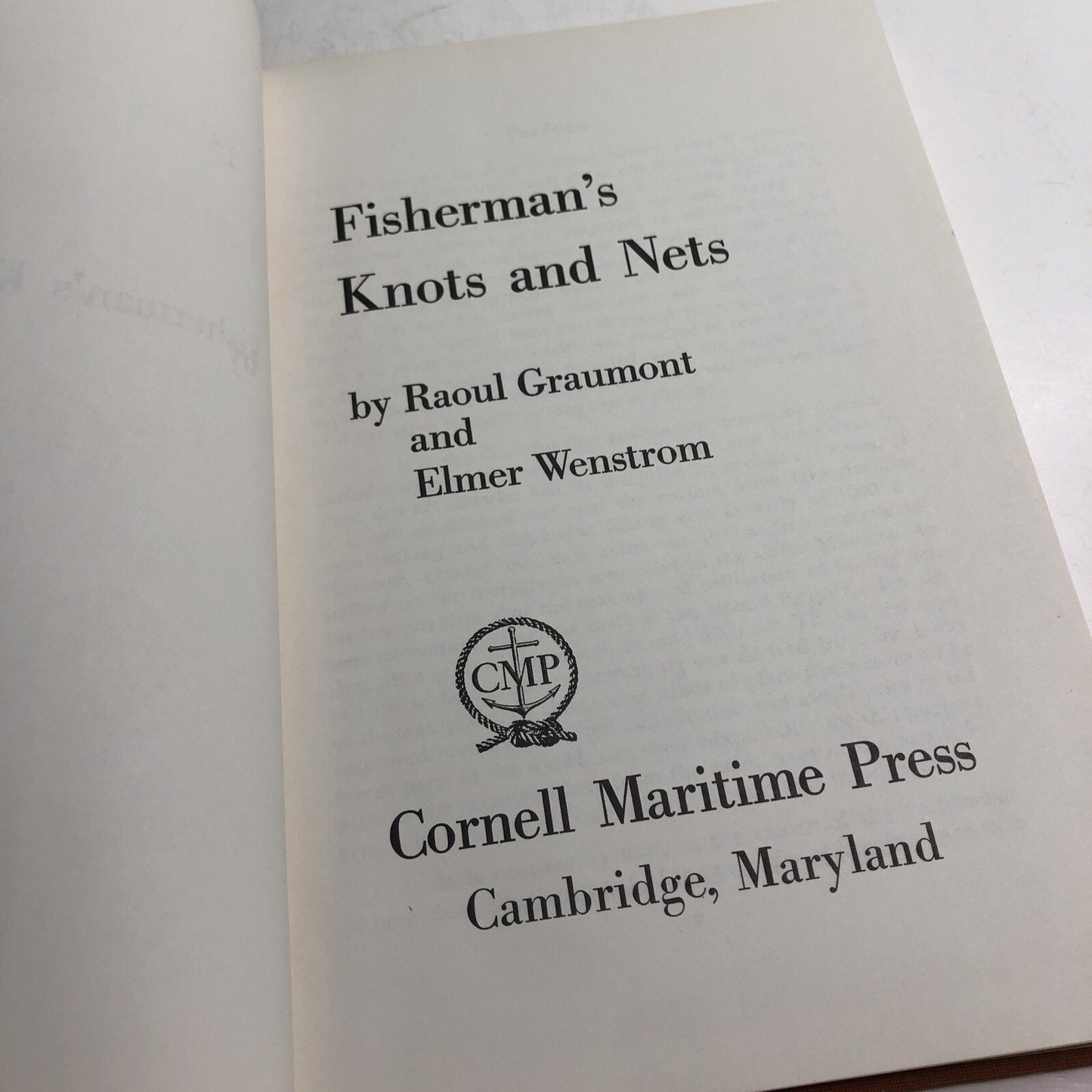 Fisherman's Knots and Nets by Raoul Graumont & Elmer Wenstrom HC DJ 1948 1st Ed