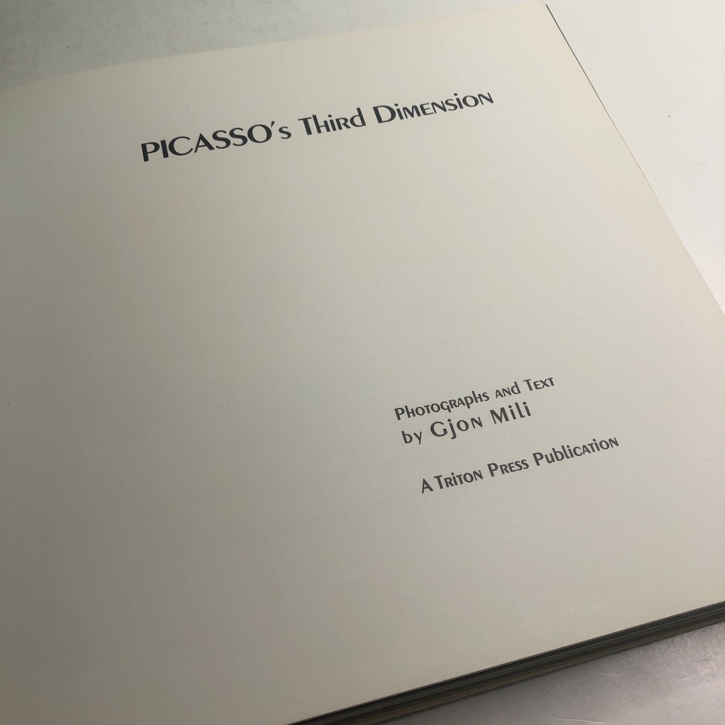 1970 Picasso's Third Dimension by Gjon Mili HC DJ Imperfect