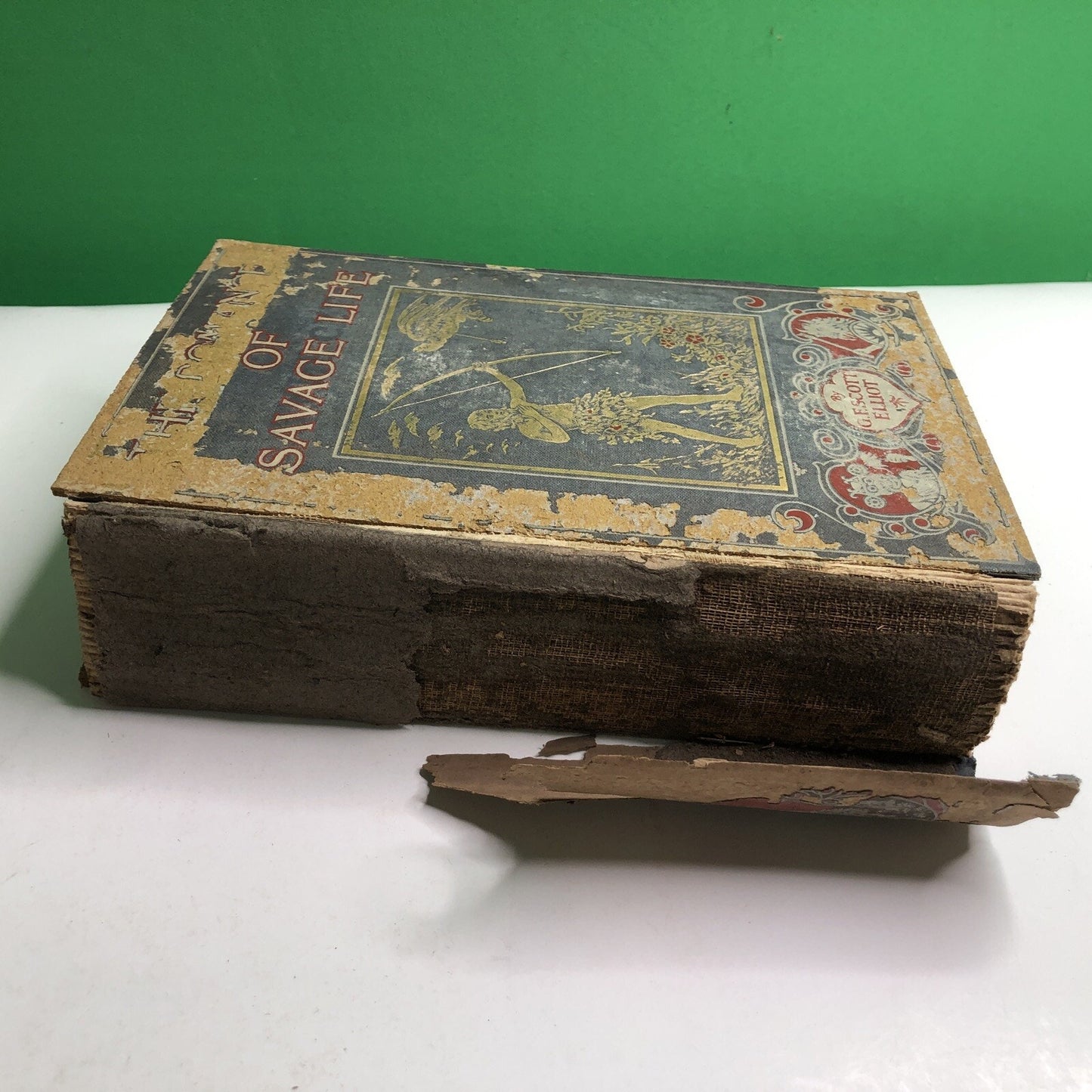 1908 The Romance Of Savage Life By G. F. Scott Elliot HC Antique Illustrated