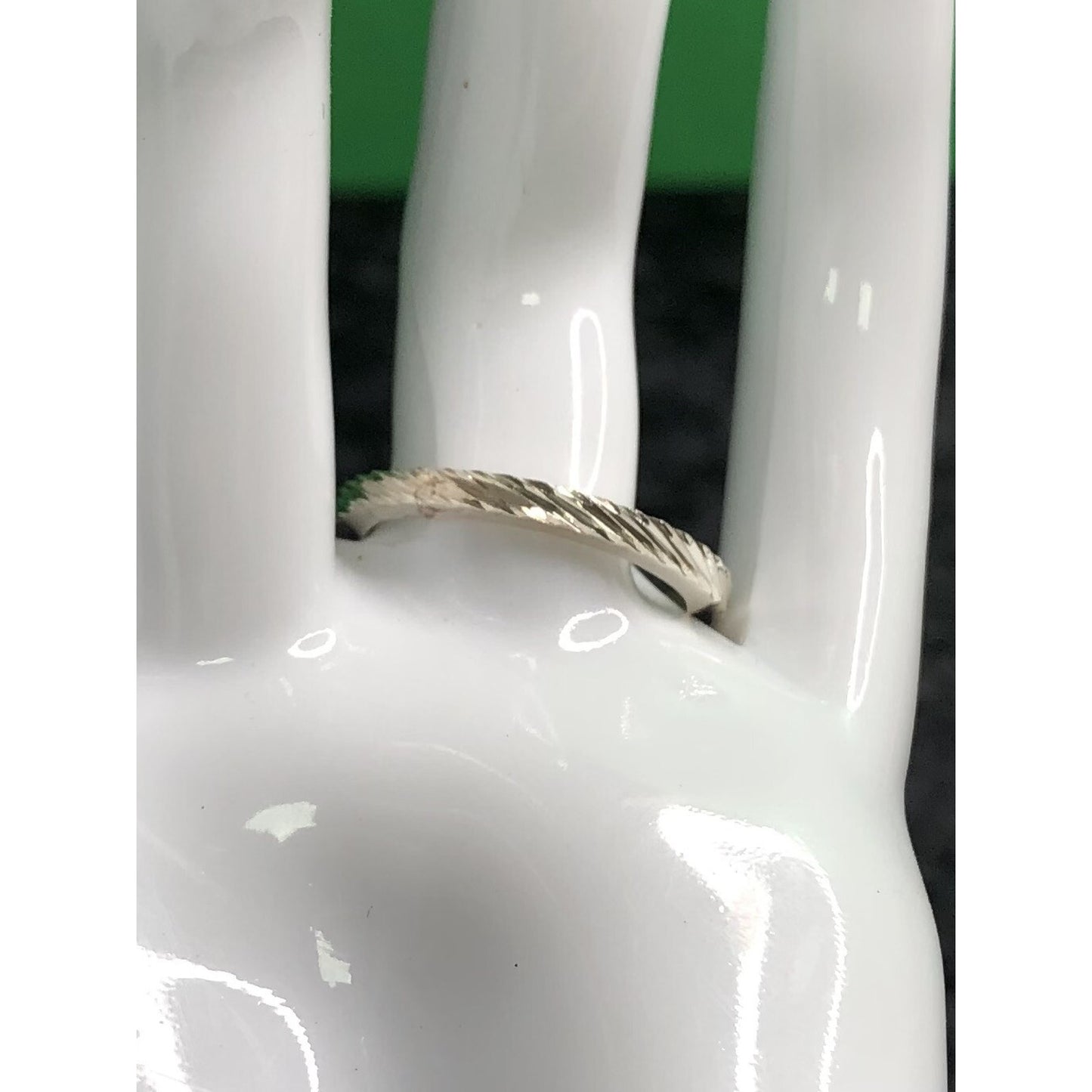 Vintage Sterling Silver Ring Size 7 Diamond Cut Stackable 3 Grams