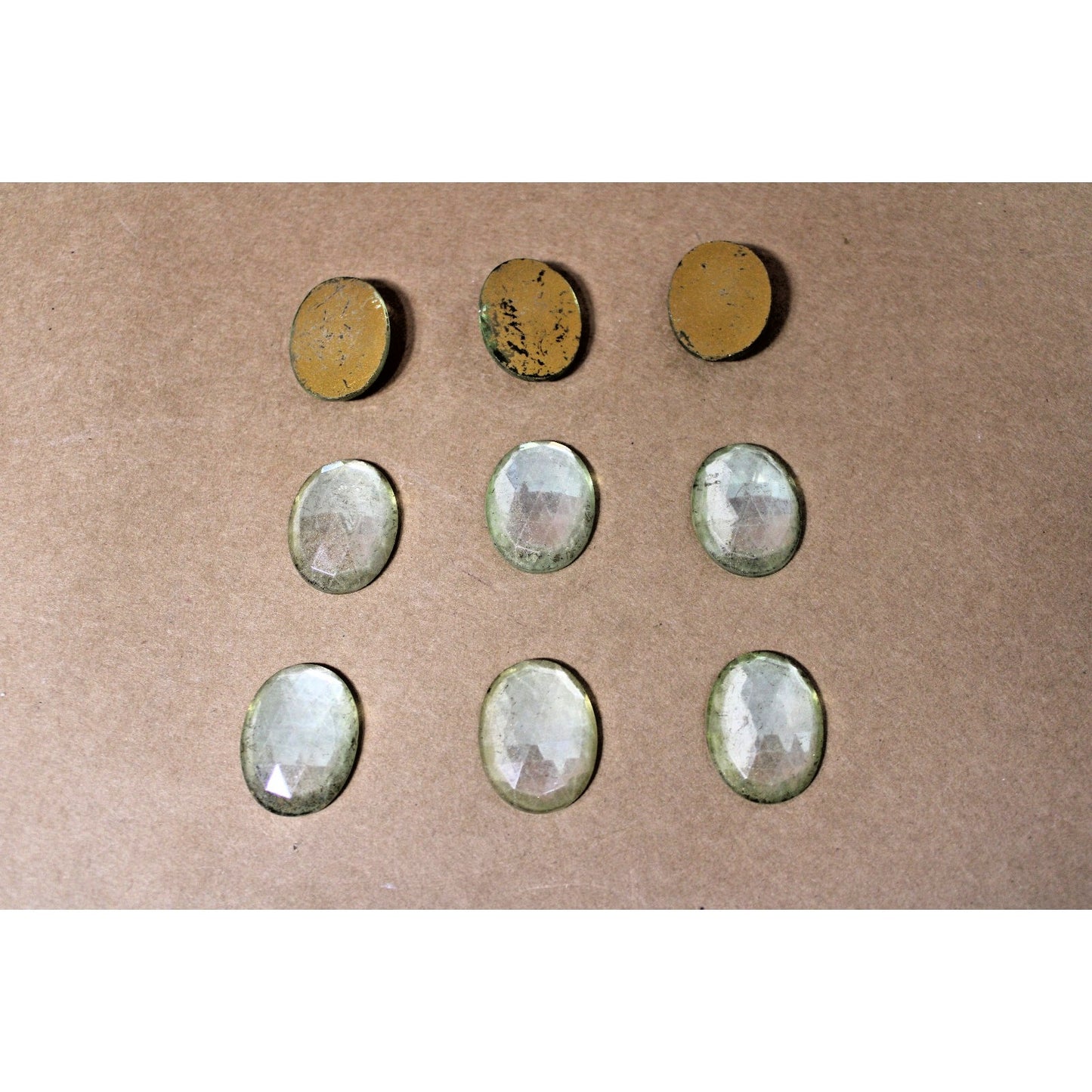 30mm Faceted Oval Cabochons, NOS W. Germany Clear Craft Jewels, 1 lb Bag Vintage