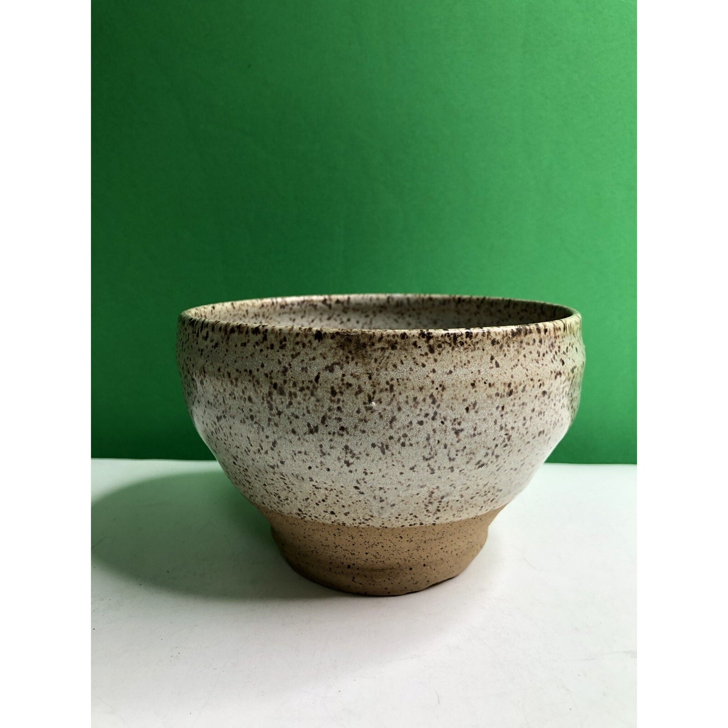 CHARLES GOLLOTT POTTERY Planter Pot Partially Glazed Speckled Mobile Alabama ‘83