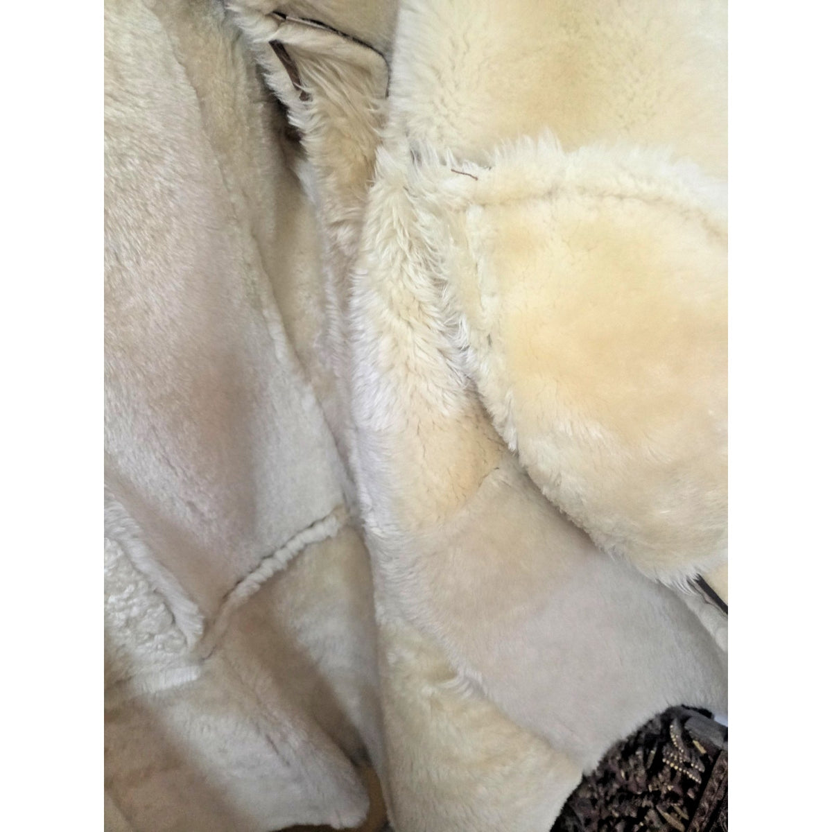 Vintage Italian Shearling Hooded Coat | Real Leather & Wool | US 8 / IT 44