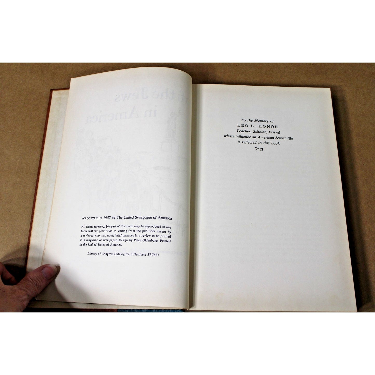 History of the Jews in America by Deborah Pessin, 1957, Ruth Gikow Illustrator