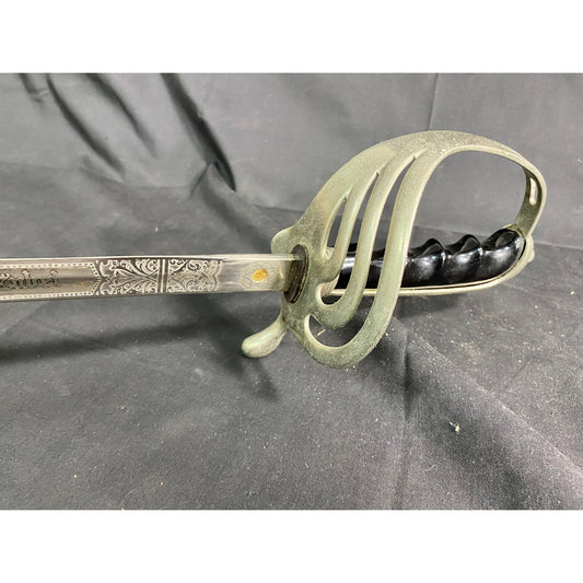 Antique Engraved United States Military Sword Trade Spartan Mark