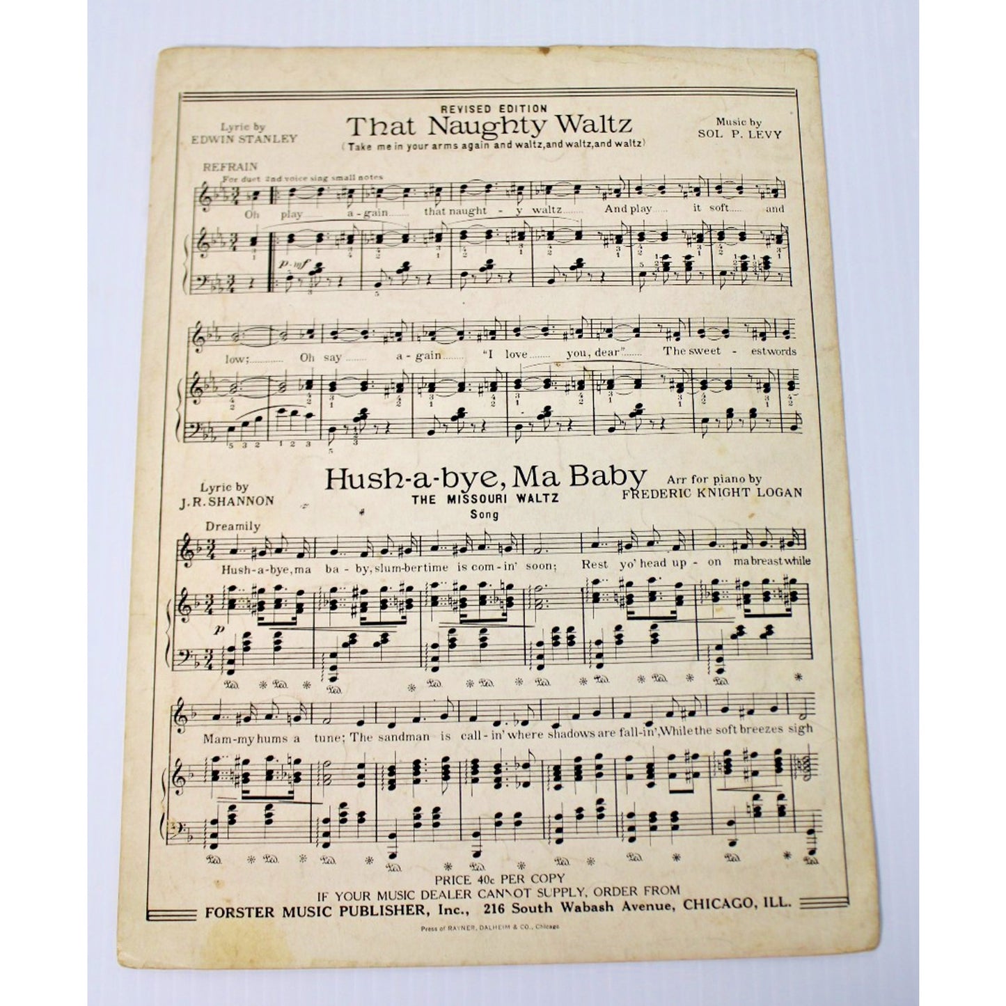 Vintage 1917 Sheet Music: Oh Johnny Oh Johnny Oh! Andrews Sisters, Rose, Olman